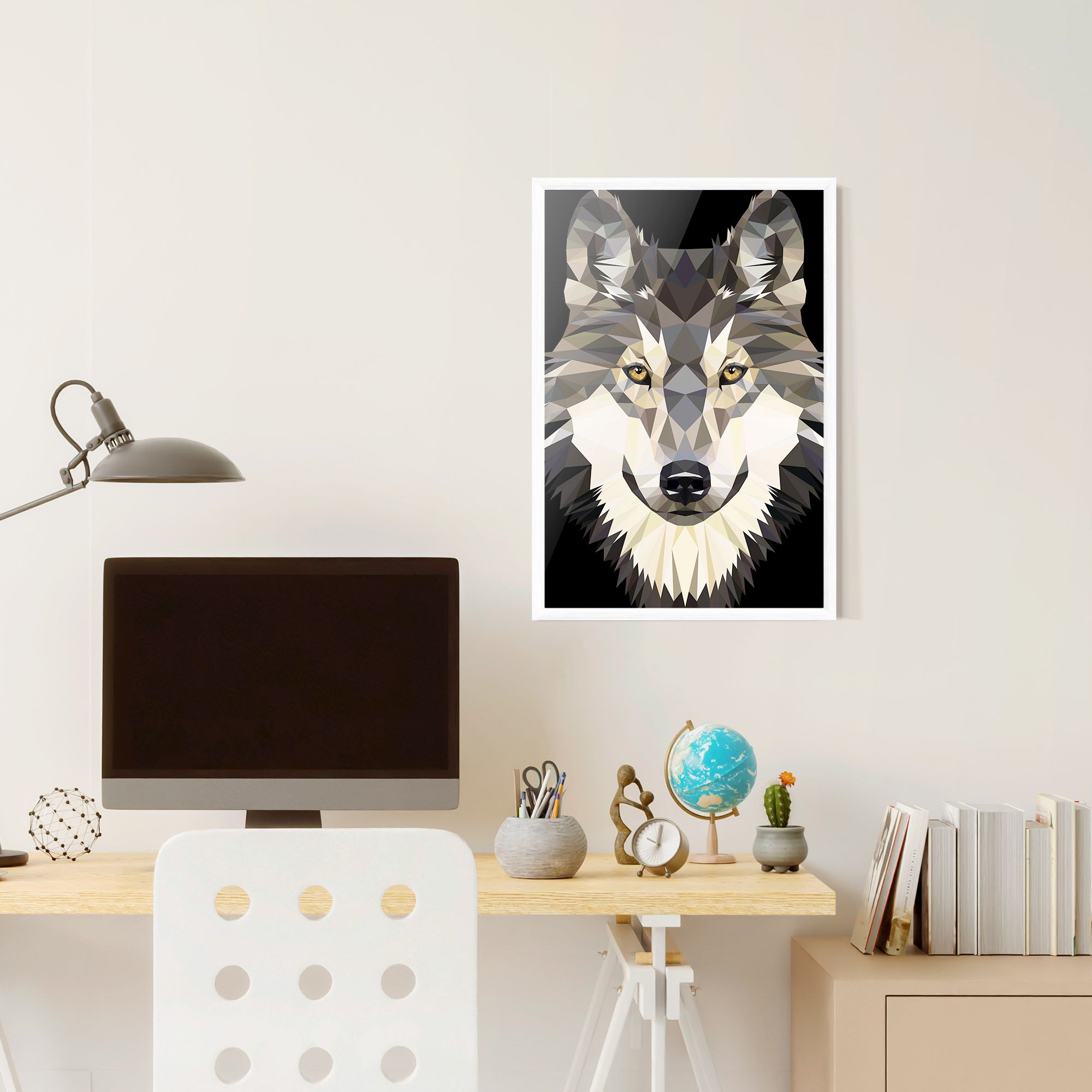 Pretty Wolf Head mockup 6