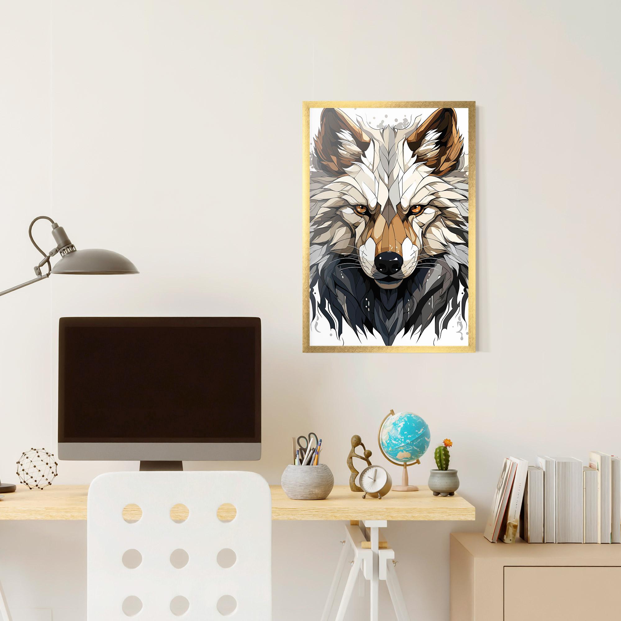 Gerahmte Poster Brown Wolf mockup 6