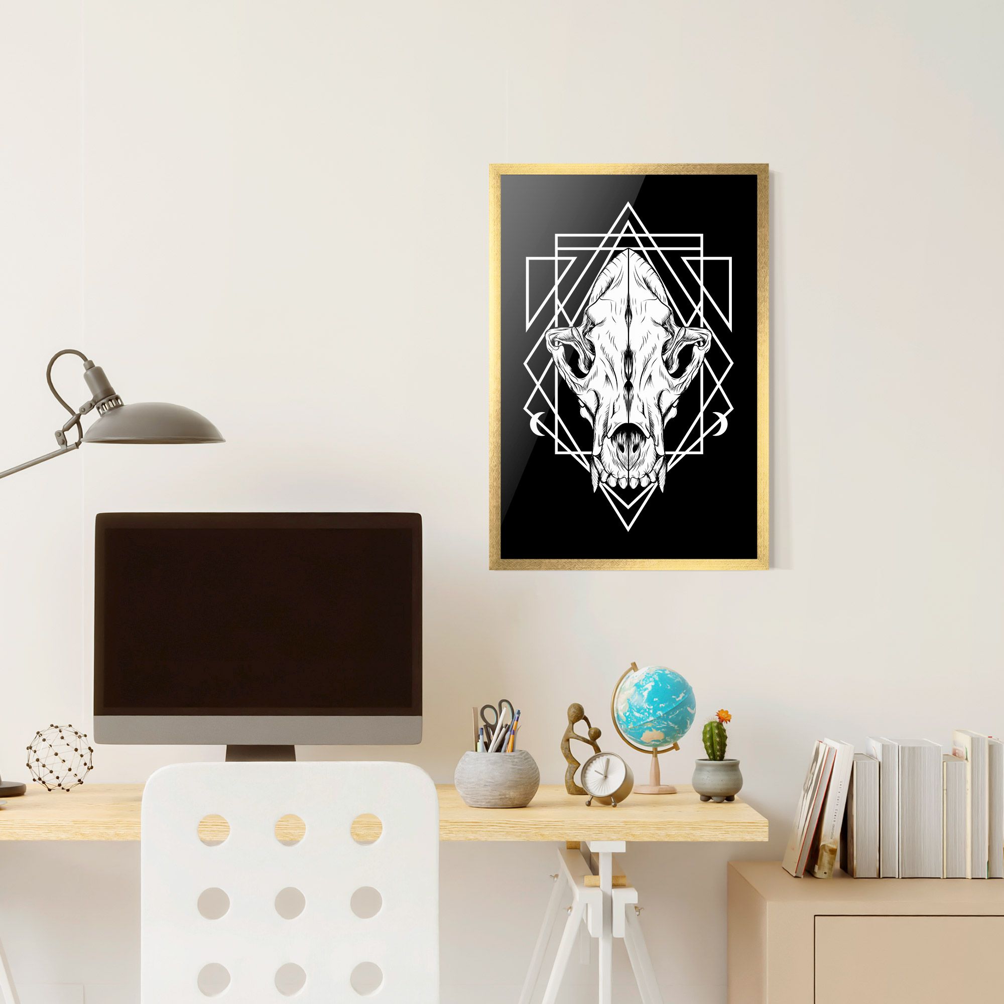 Dark Wolf Skull mockup 6