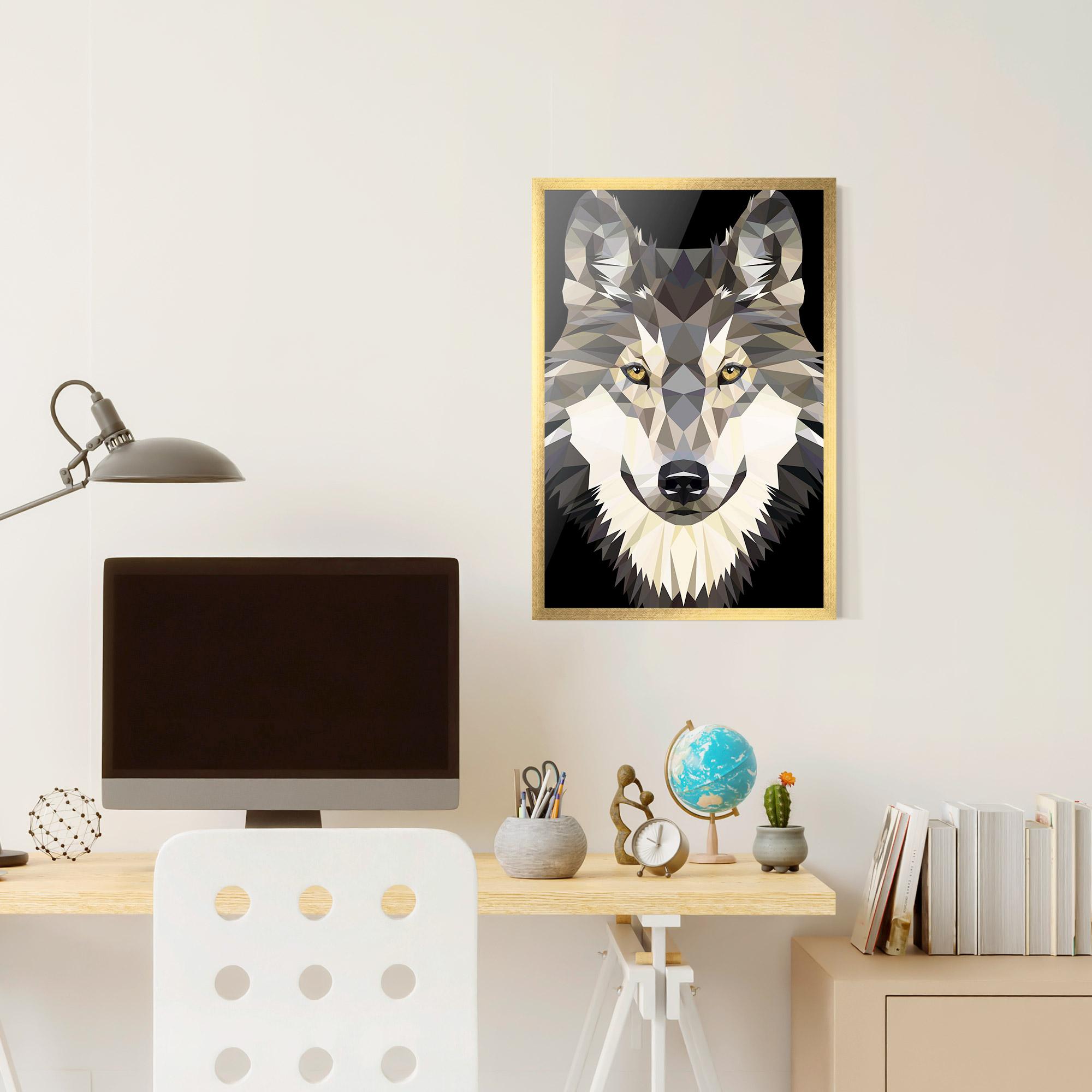 Gerahmte Poster Pretty Wolf Head mockup 6