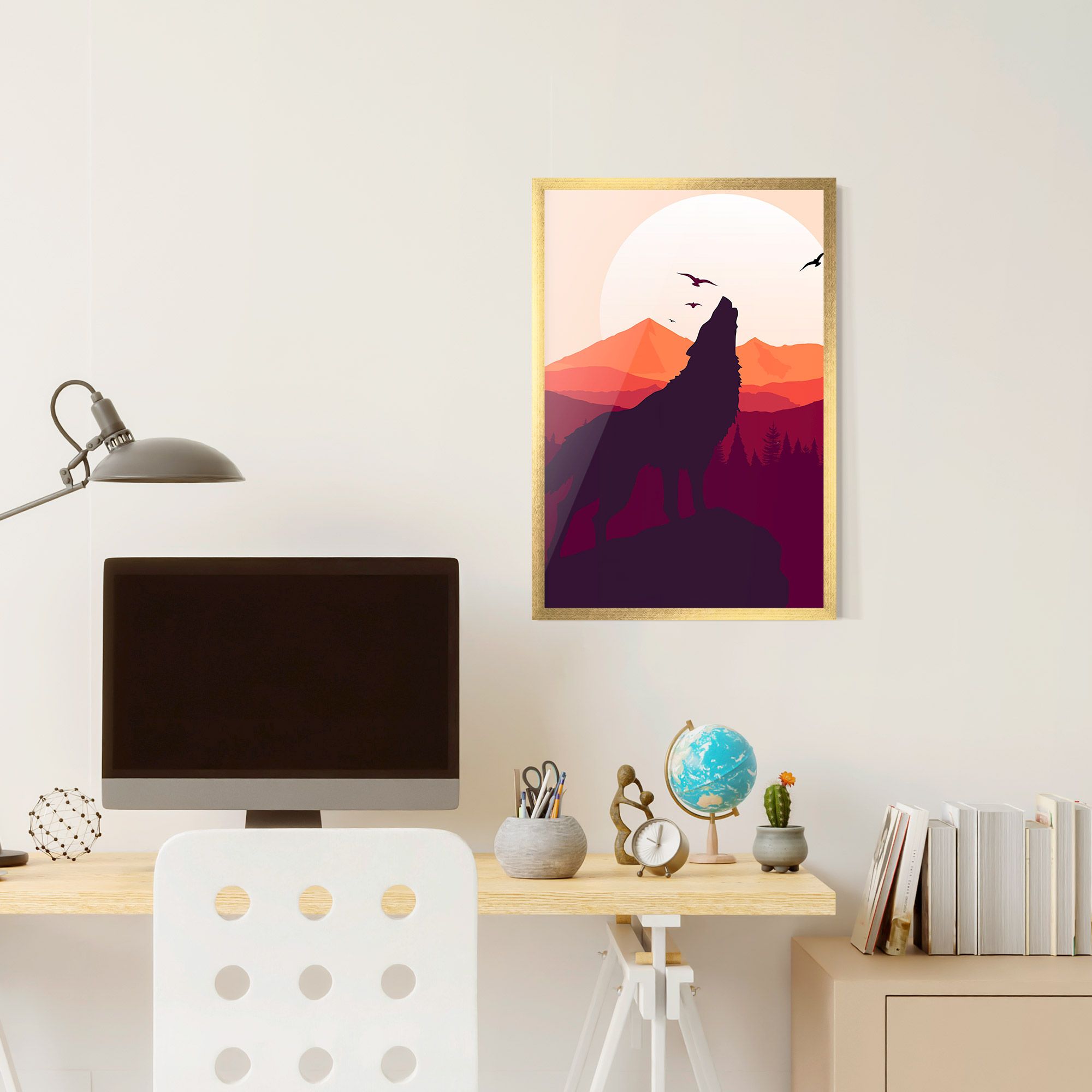 Wolf Pink Moon mockup 6