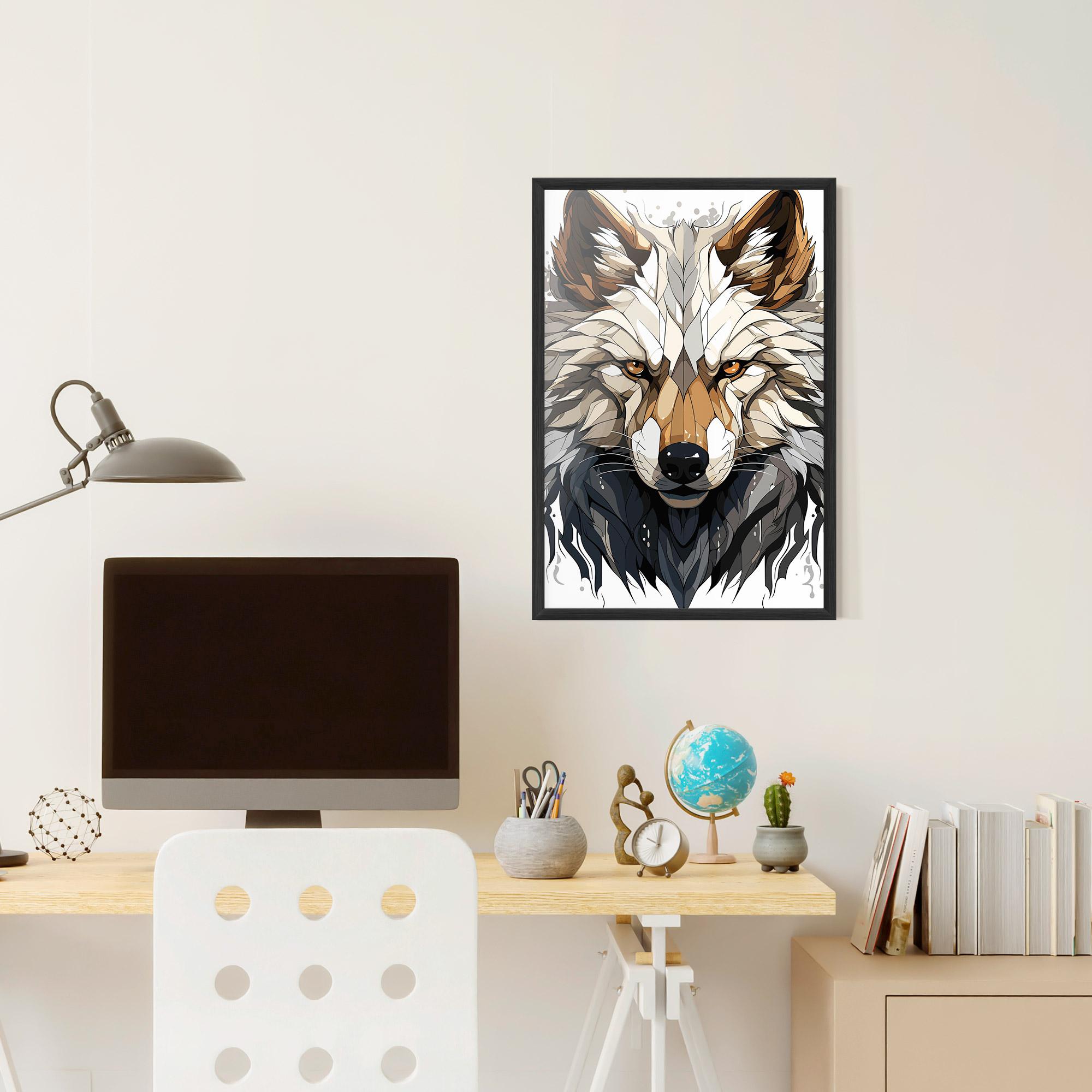 Gerahmte Poster Brown Wolf mockup 6
