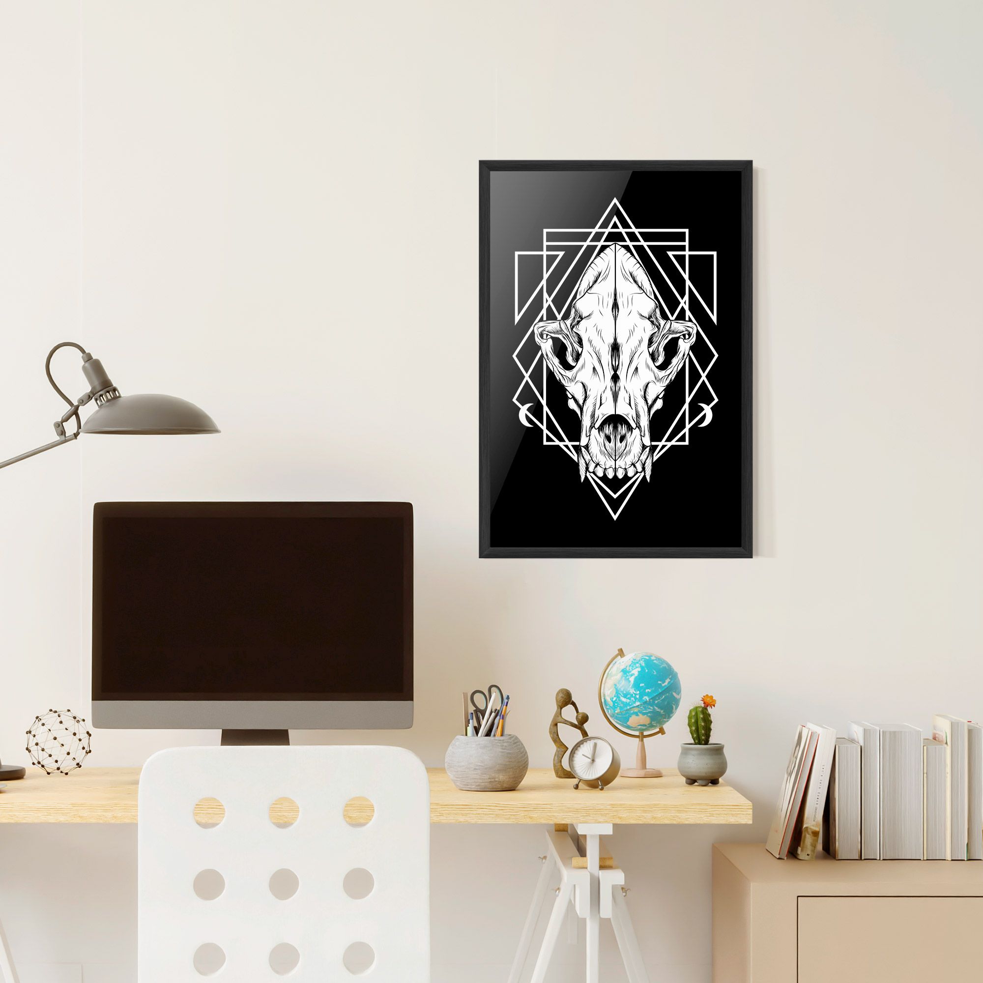 Dark Wolf Skull mockup 6