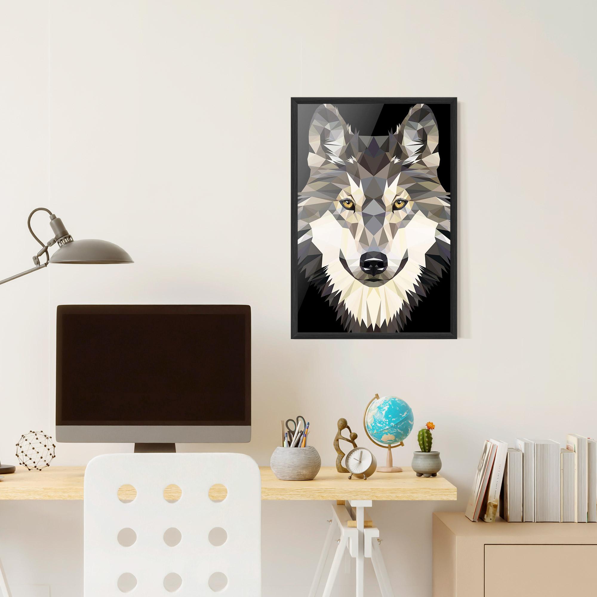 Gerahmte Poster Pretty Wolf Head mockup 6