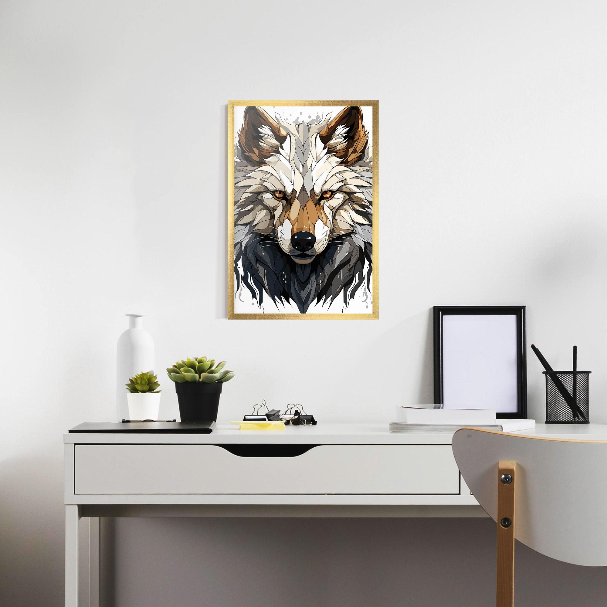 Gerahmte Poster Brown Wolf mockup 7