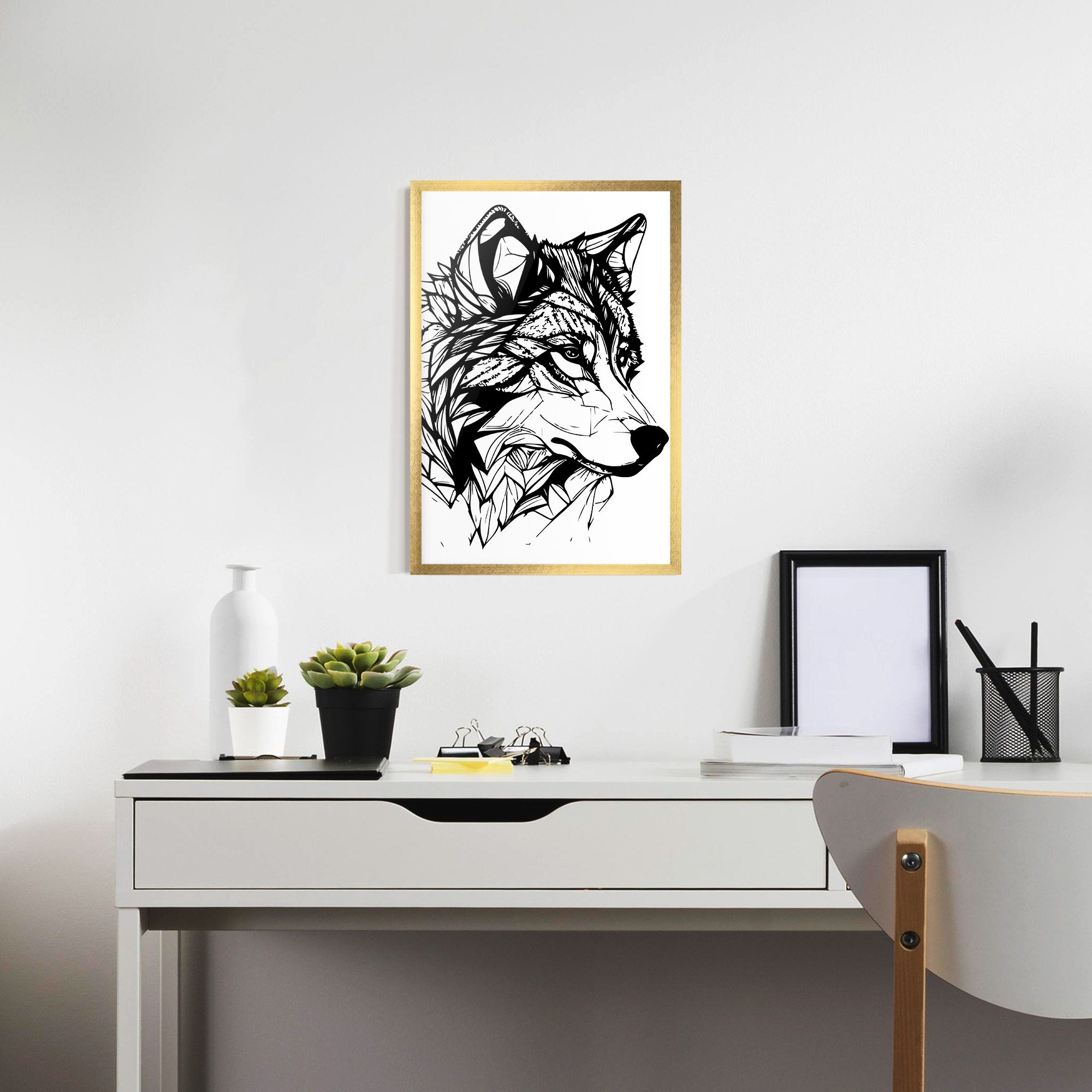Wolf Head Line mockup 7