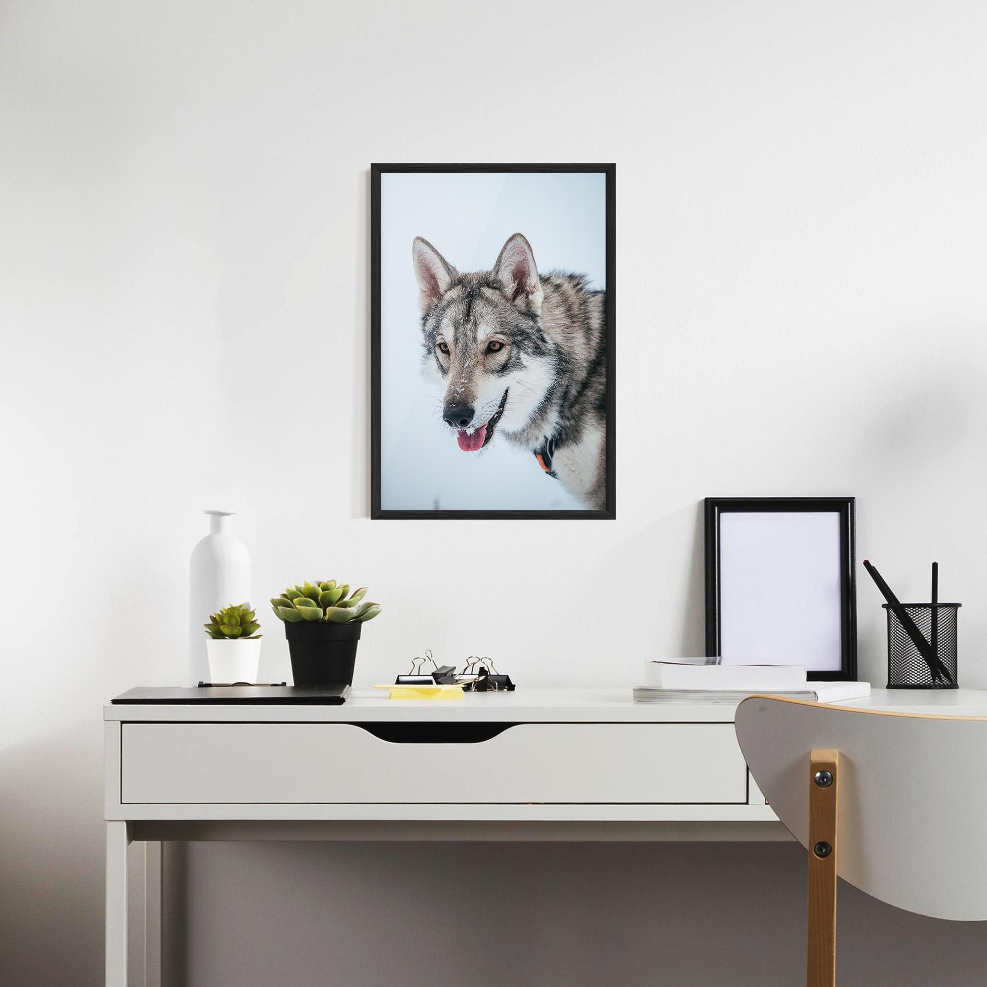 Gerahmte Poster Wolf Head mockup 7