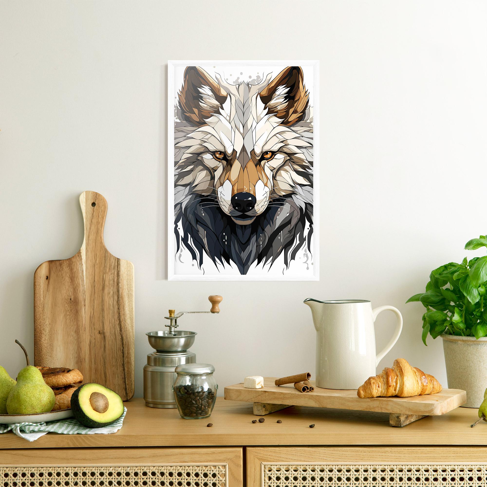 Gerahmte Poster Brown Wolf mockup 8
