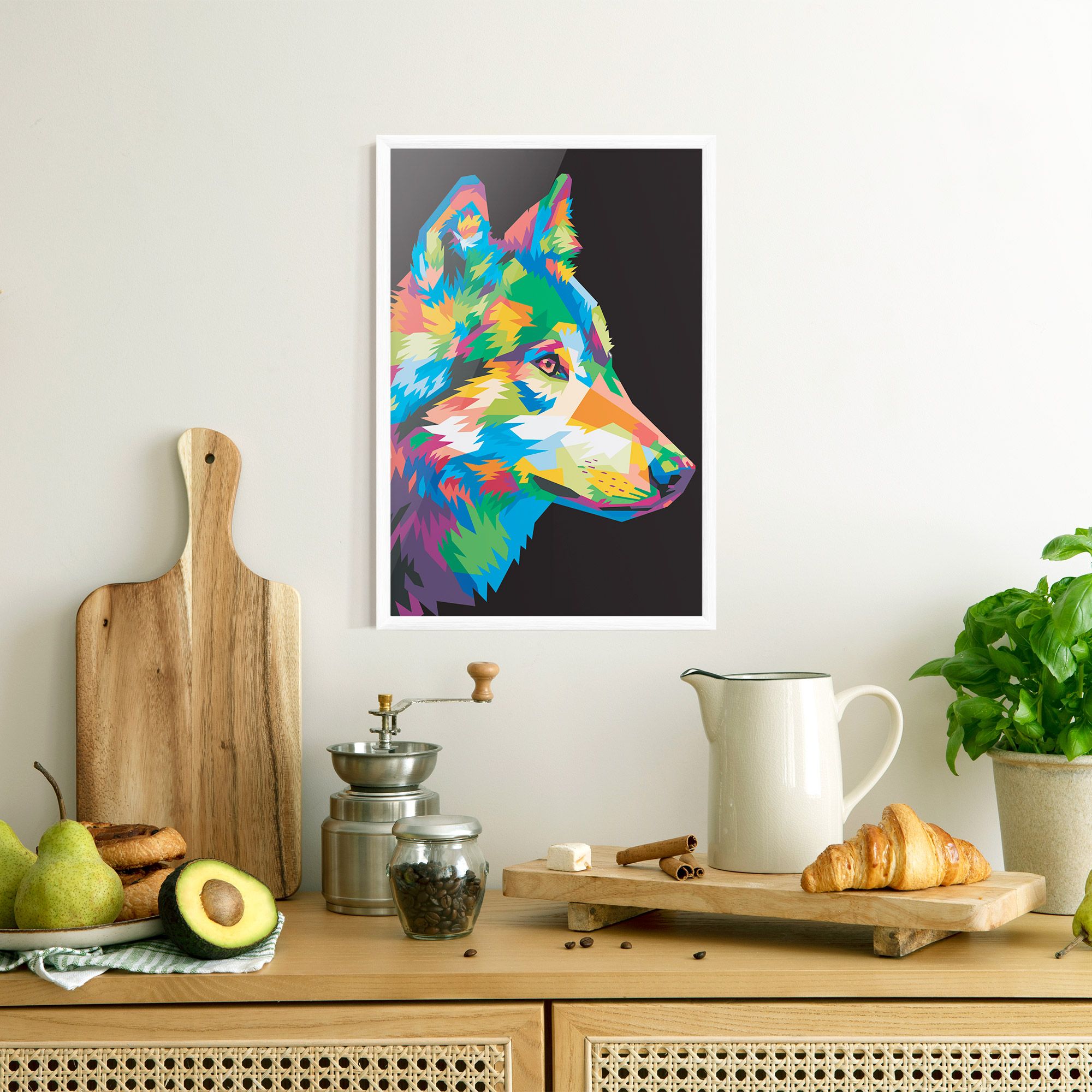 Colorful Wolf mockup 8