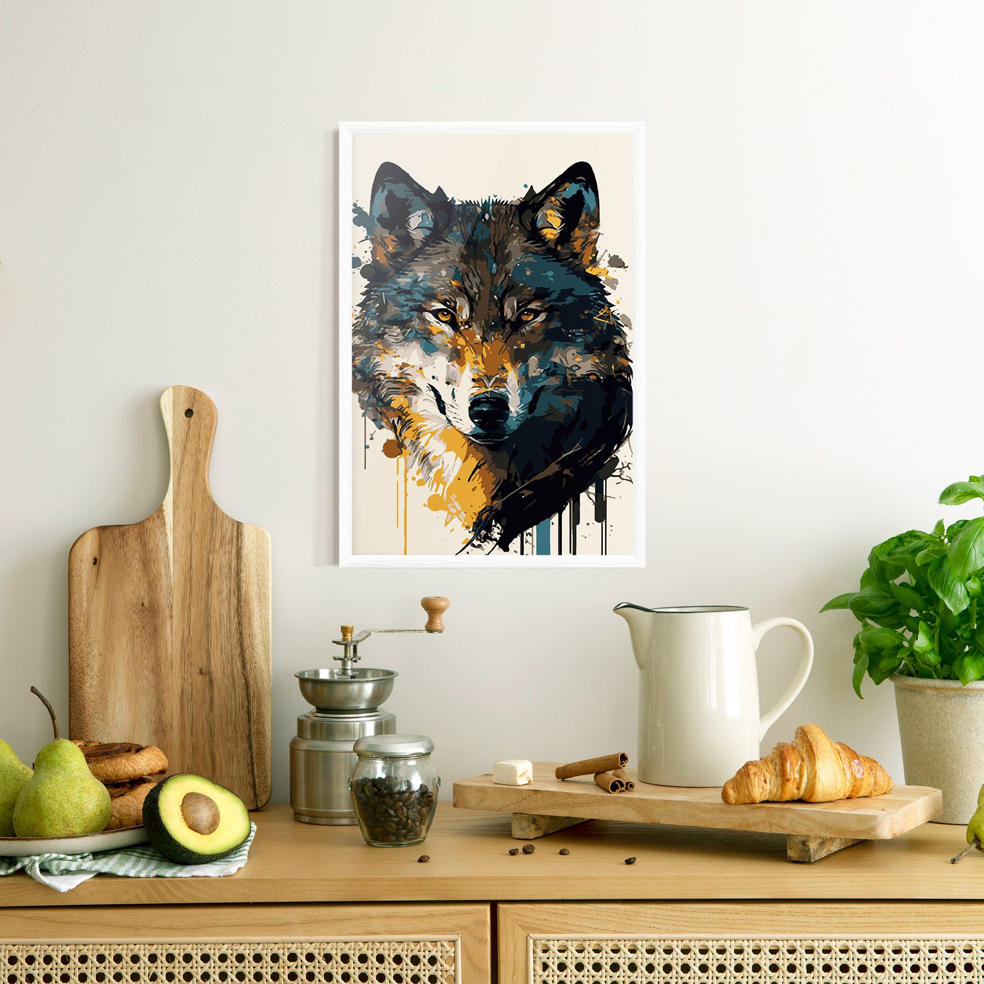 Wolf Head Art mockup 8