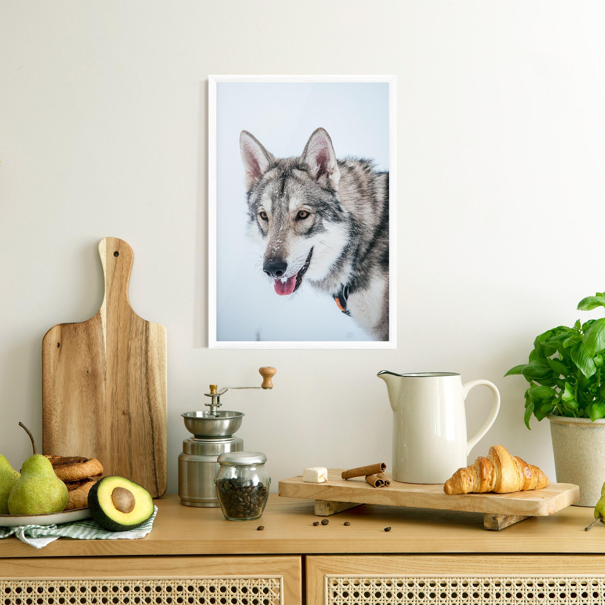 Gerahmte Poster Wolf Head mockup 8