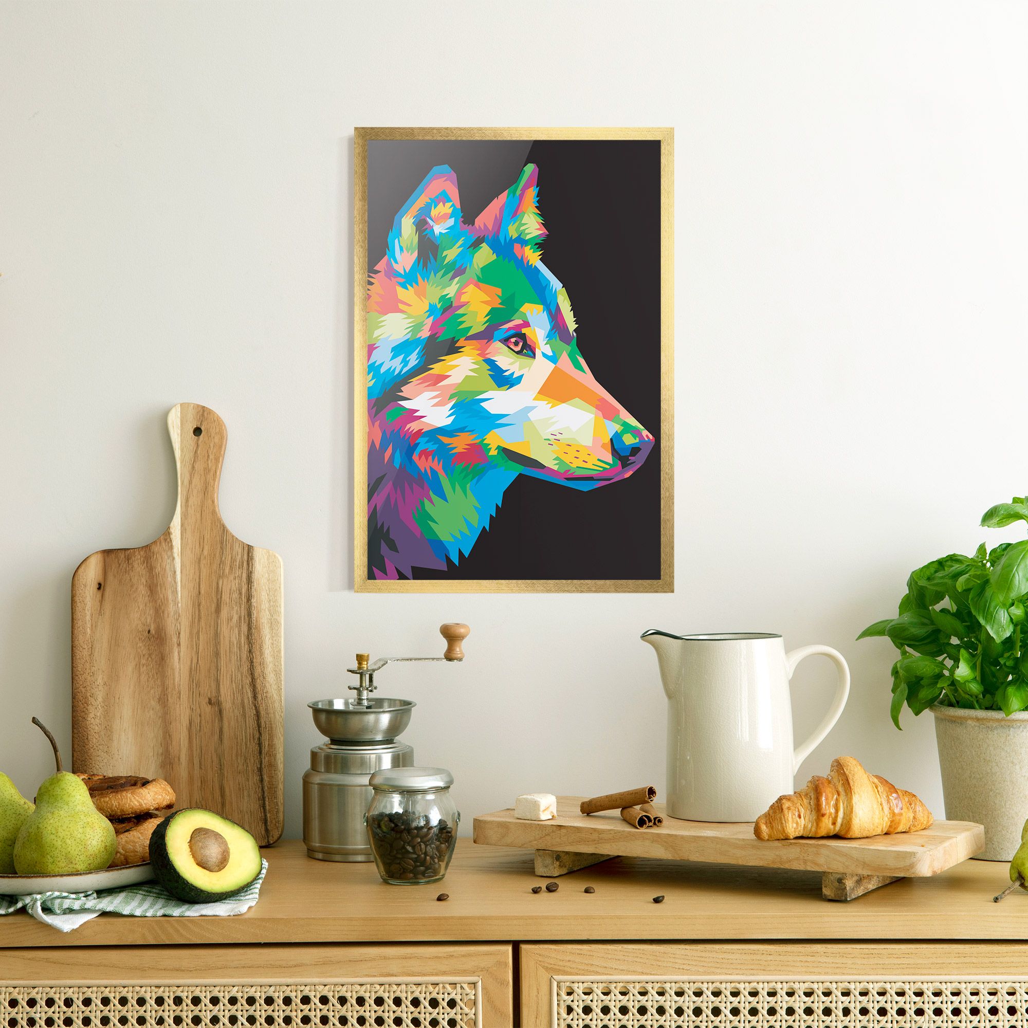 Colorful Wolf mockup 8