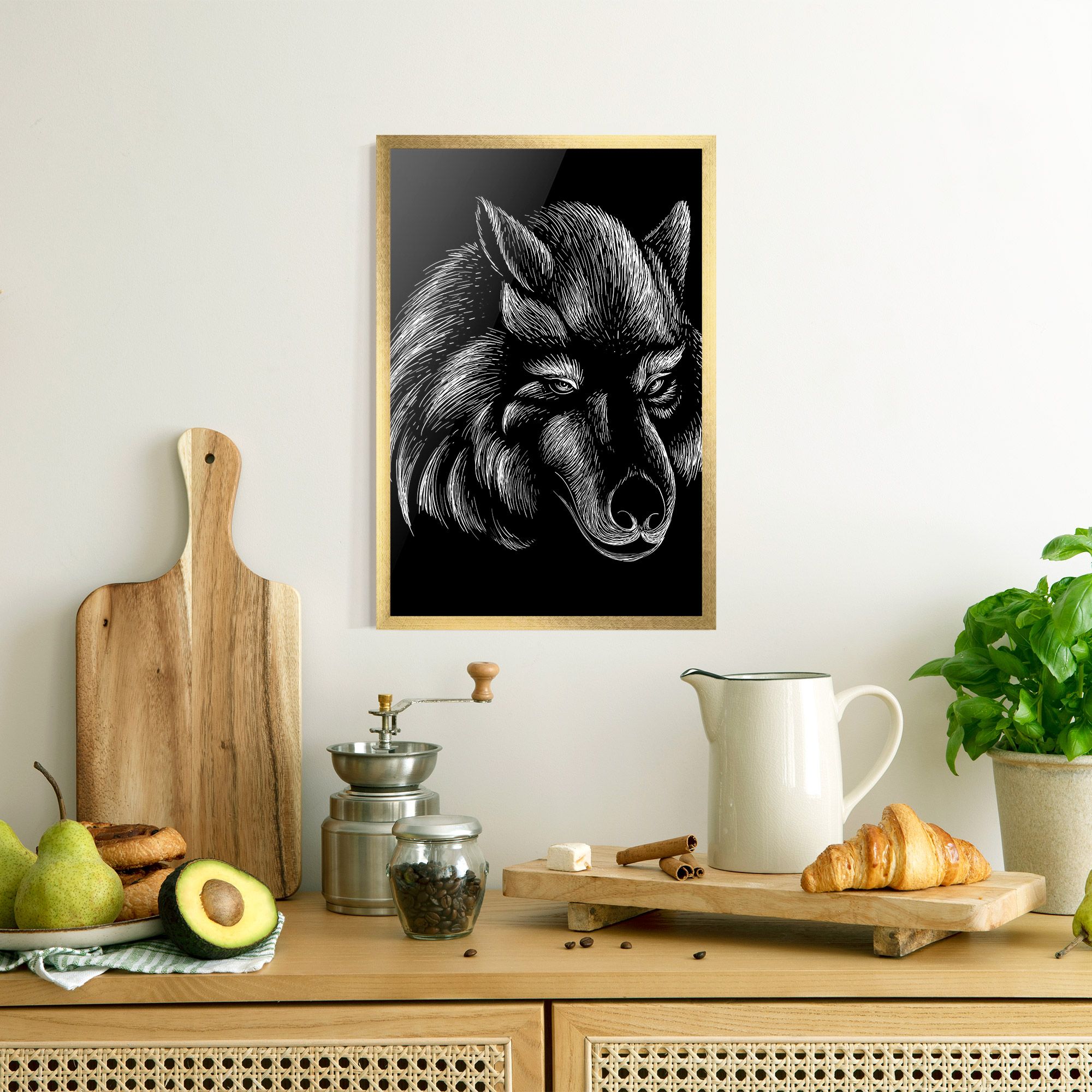 White Line Wolf mockup 8