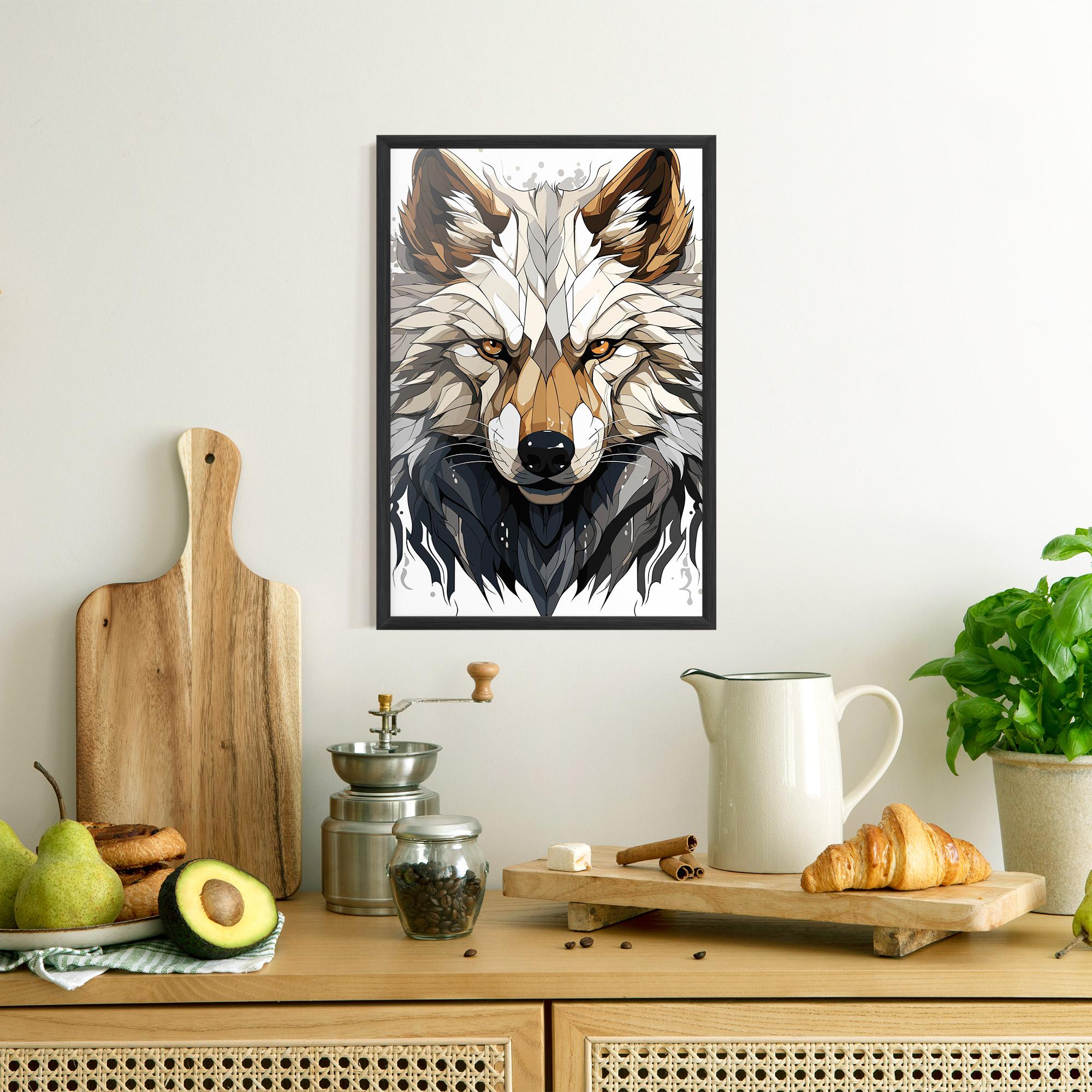 Gerahmte Poster Brown Wolf mockup 8