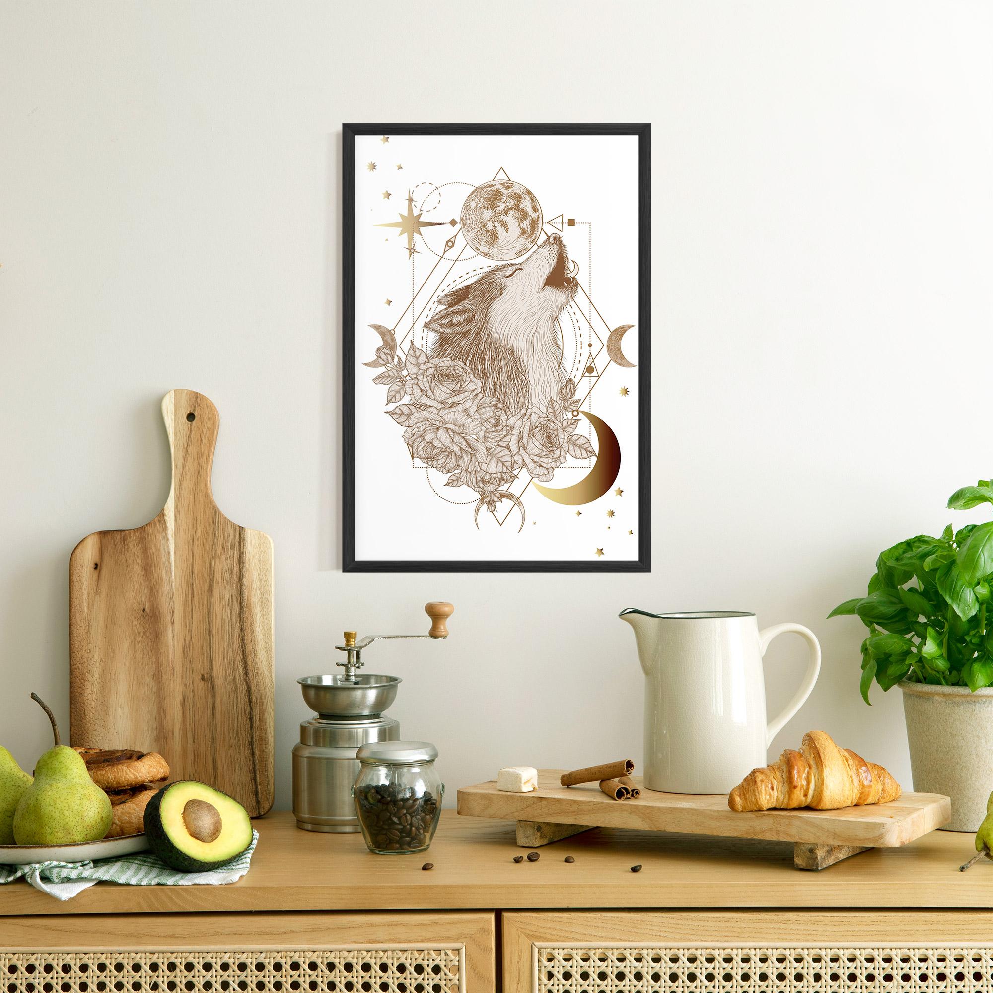Gerahmte Poster Magical Wolf mockup 8