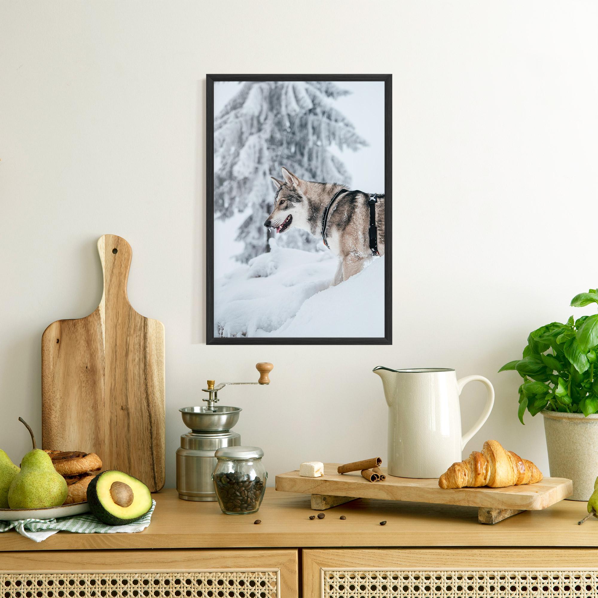 Gerahmte Poster Snow Wolf mockup 8