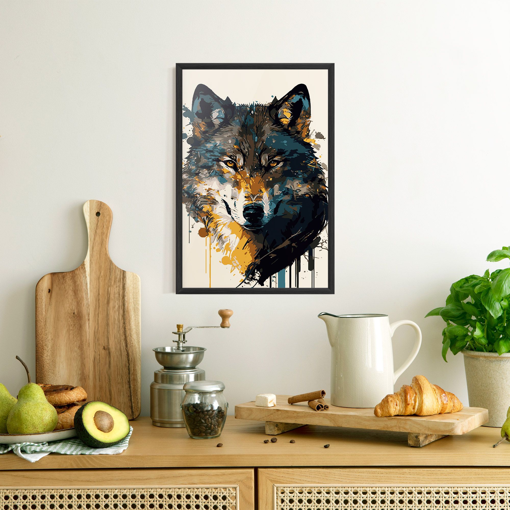 Wolf Head Art mockup 8