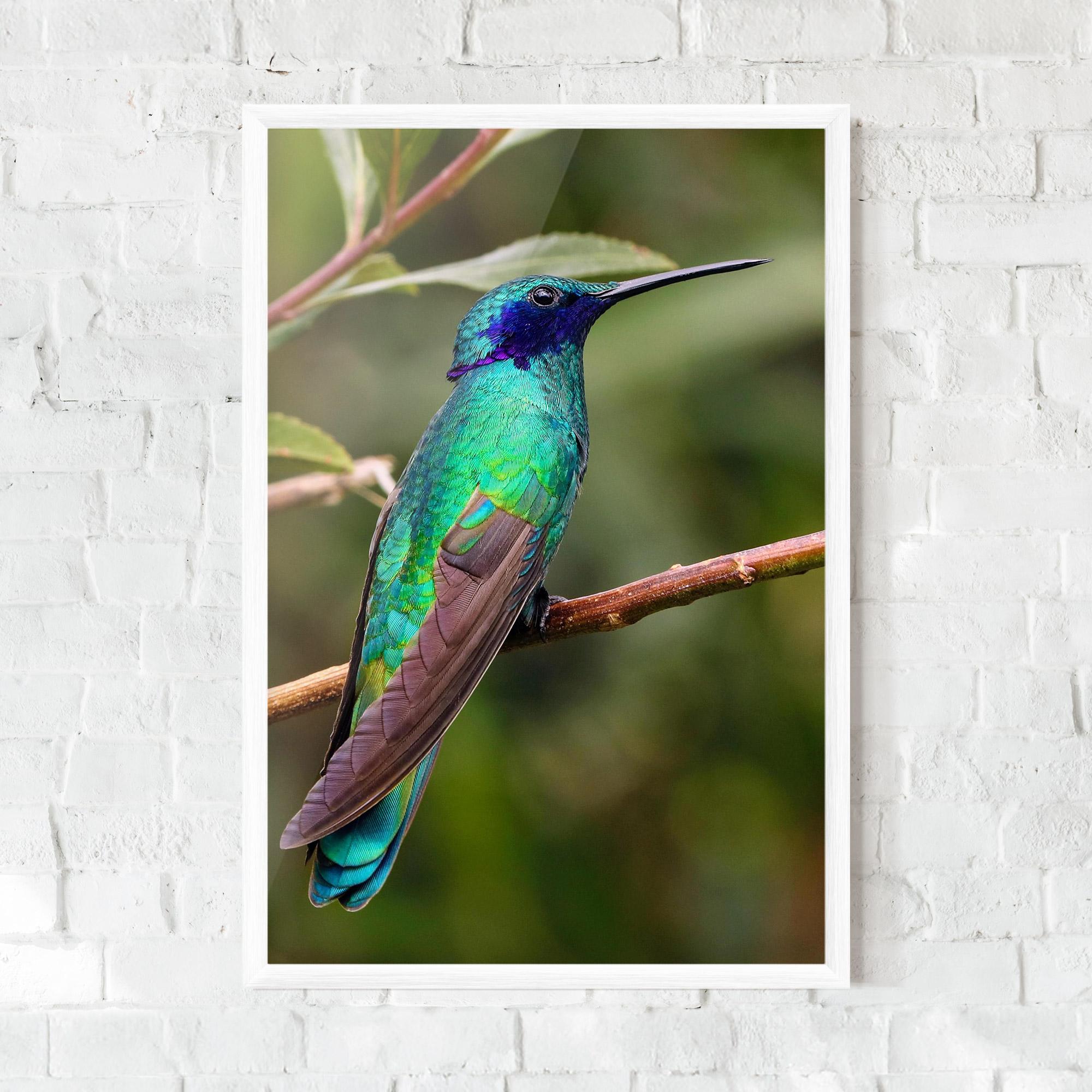 Gerahmte Poster Green Bird mockup 0