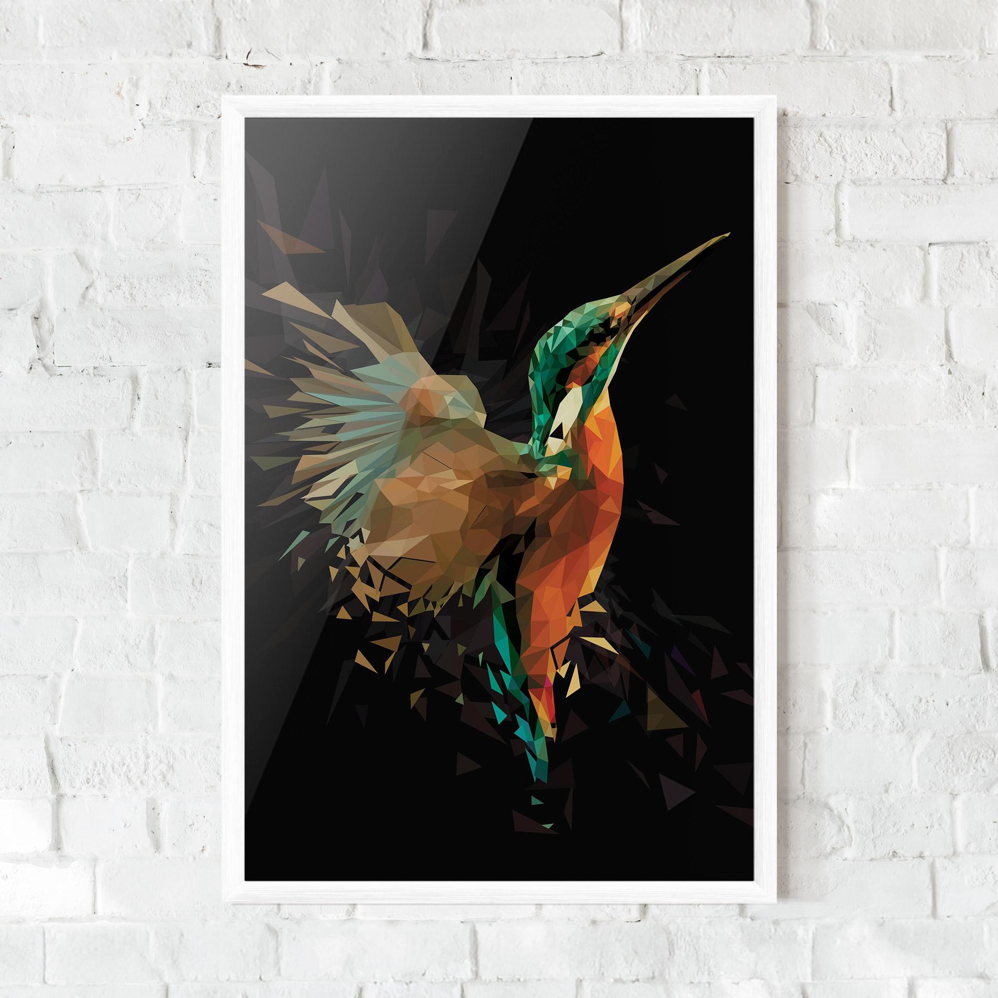 Gerahmte Poster Hummingbird Splash mockup 0