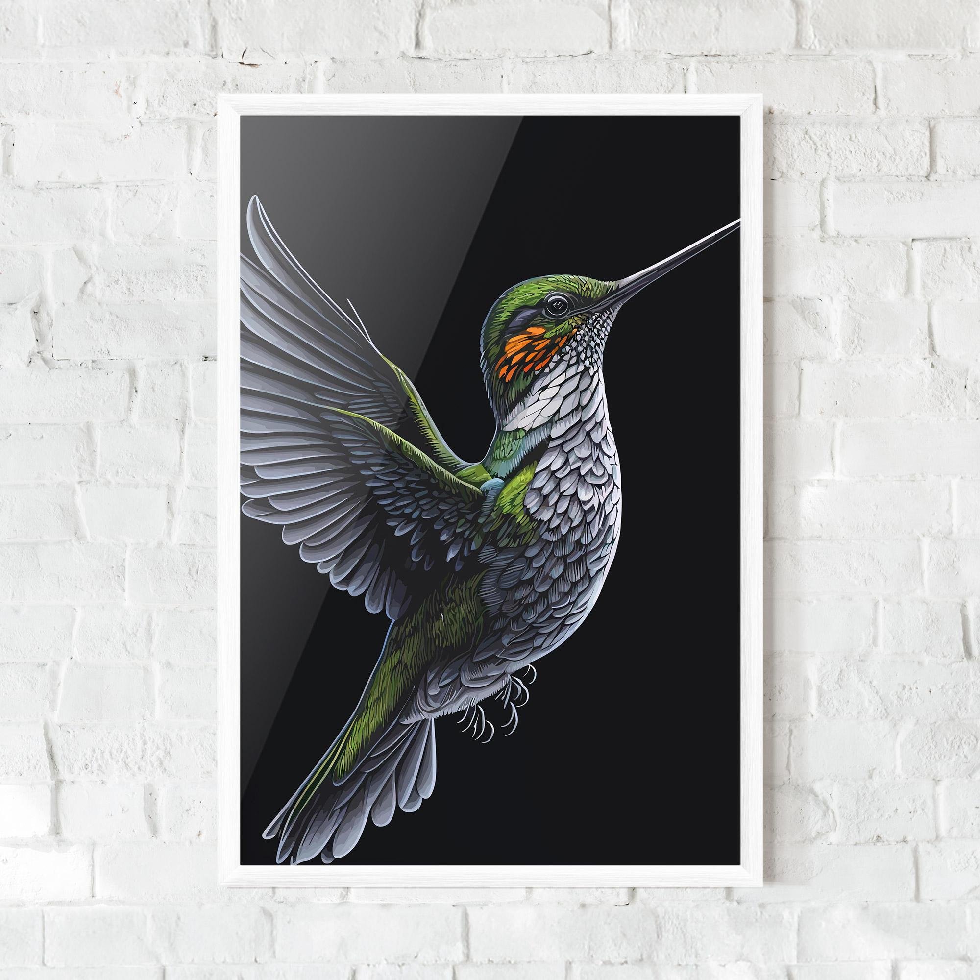 Gerahmte Poster Hummingbird mockup 0