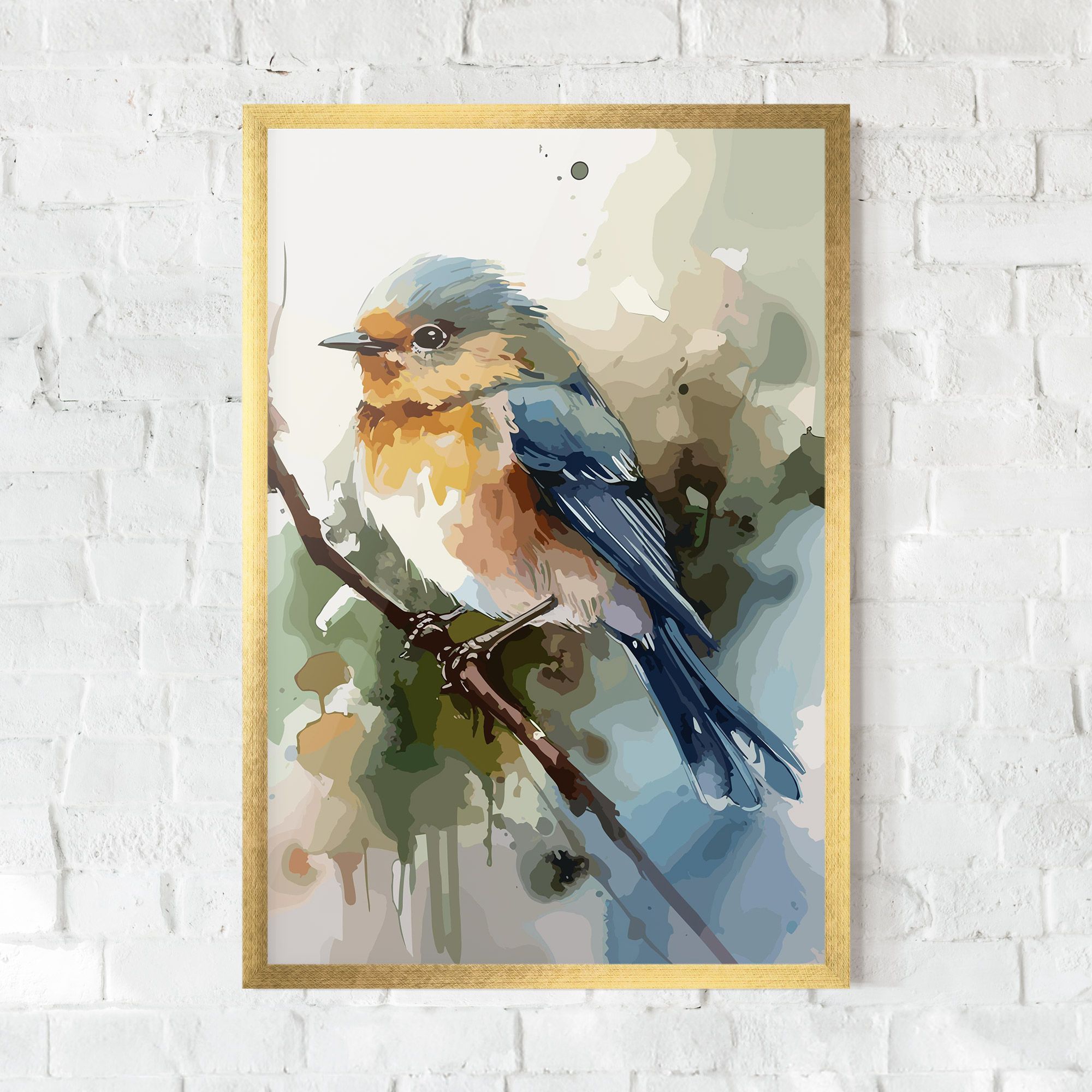 Blue Pretty Bird mockup 0