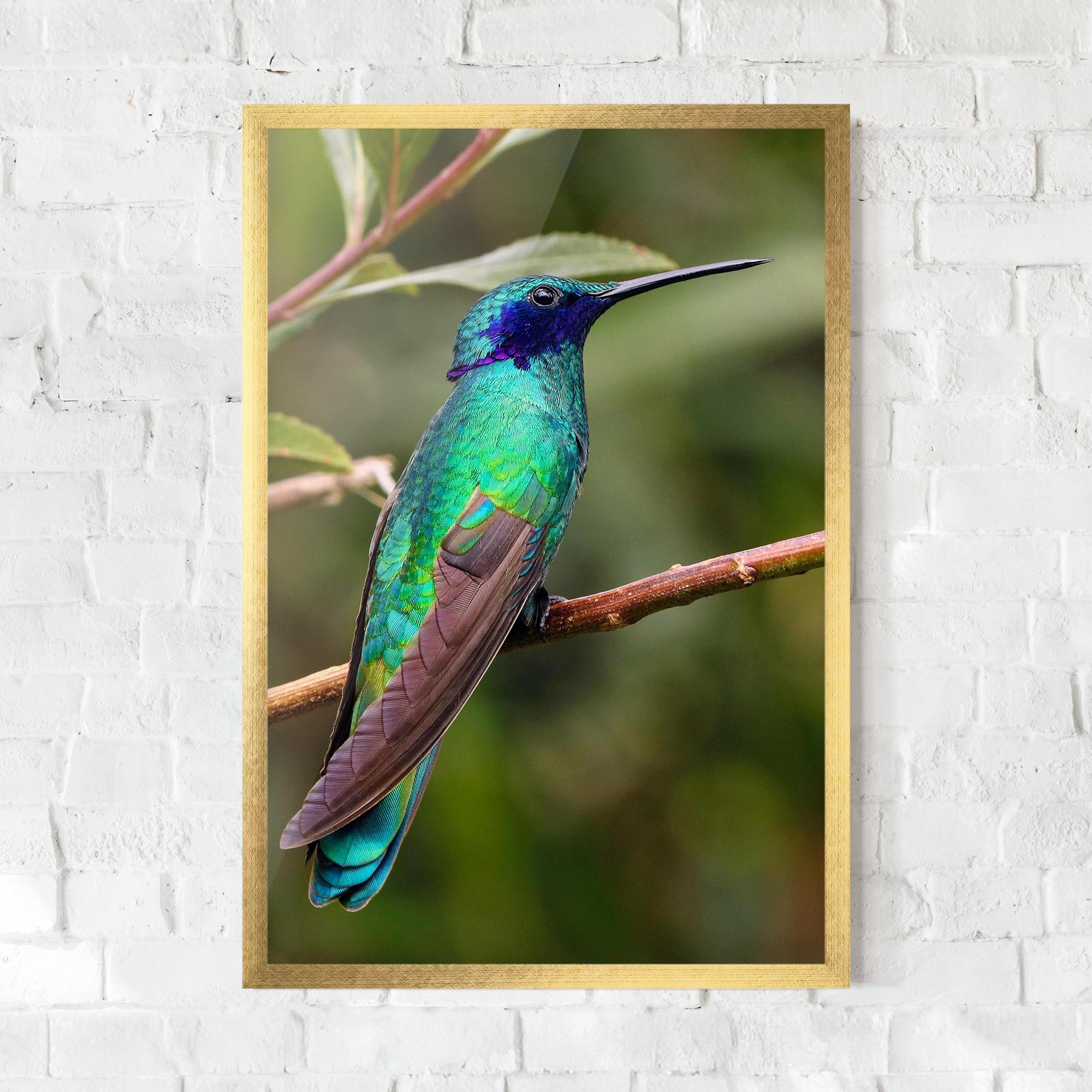 Gerahmte Poster Green Bird mockup 0