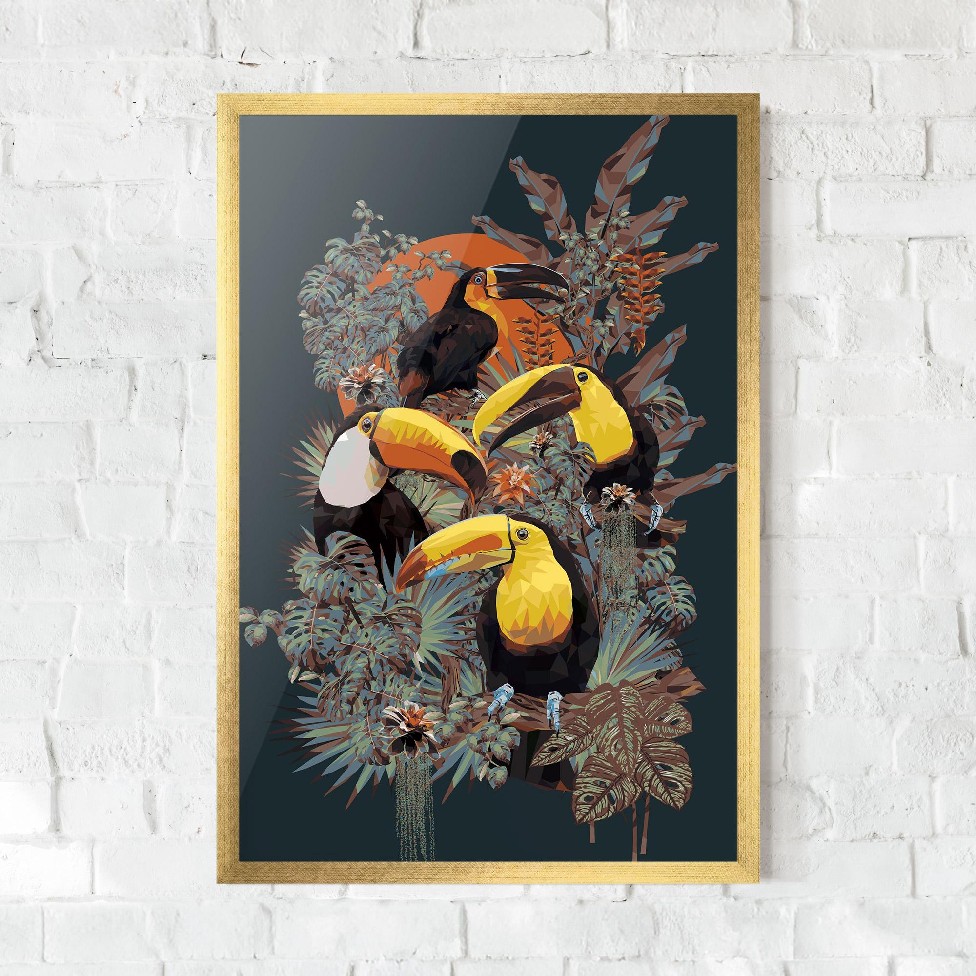 Gerahmte Poster Toucan Birds mockup 0