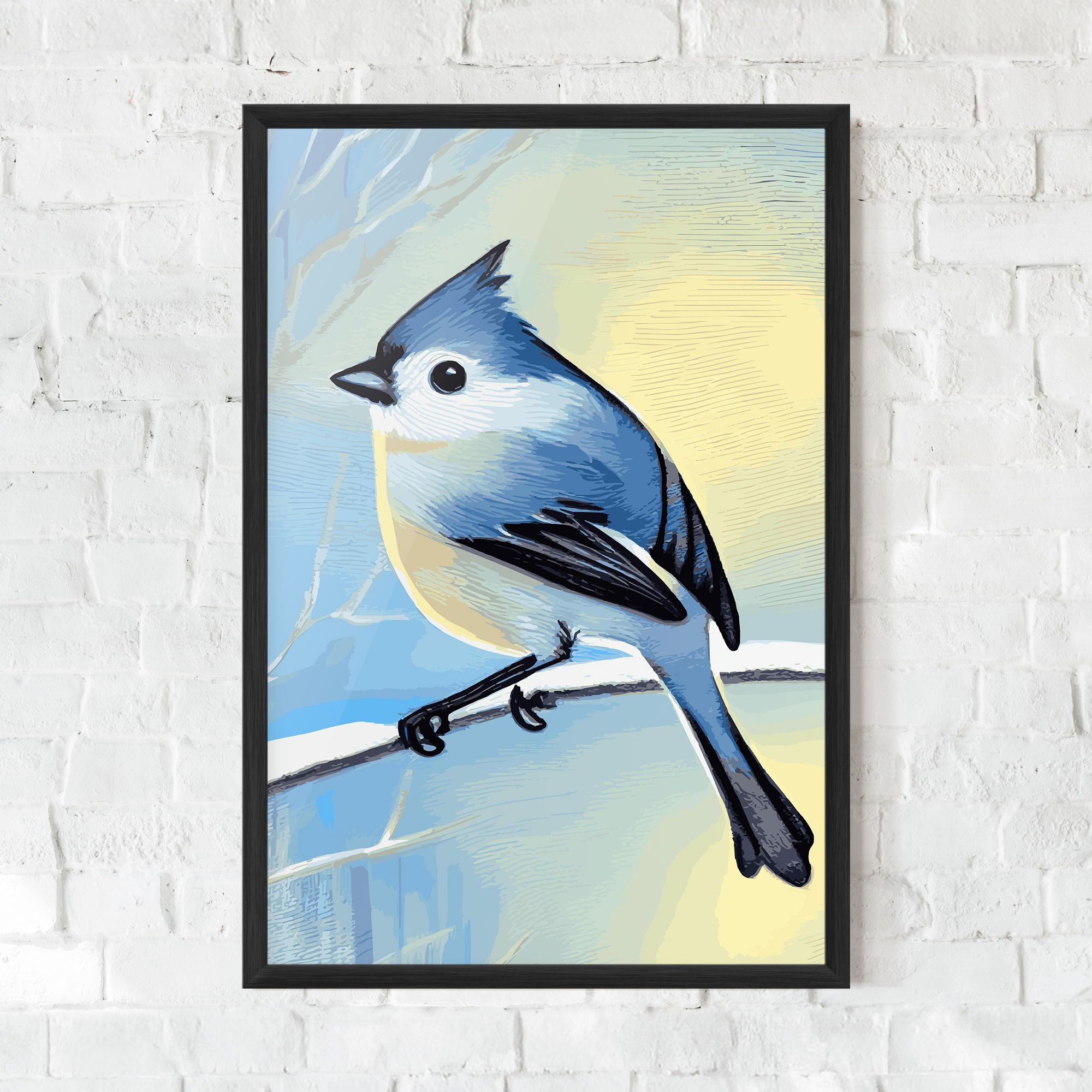 Bird Winter Painting mockup 0