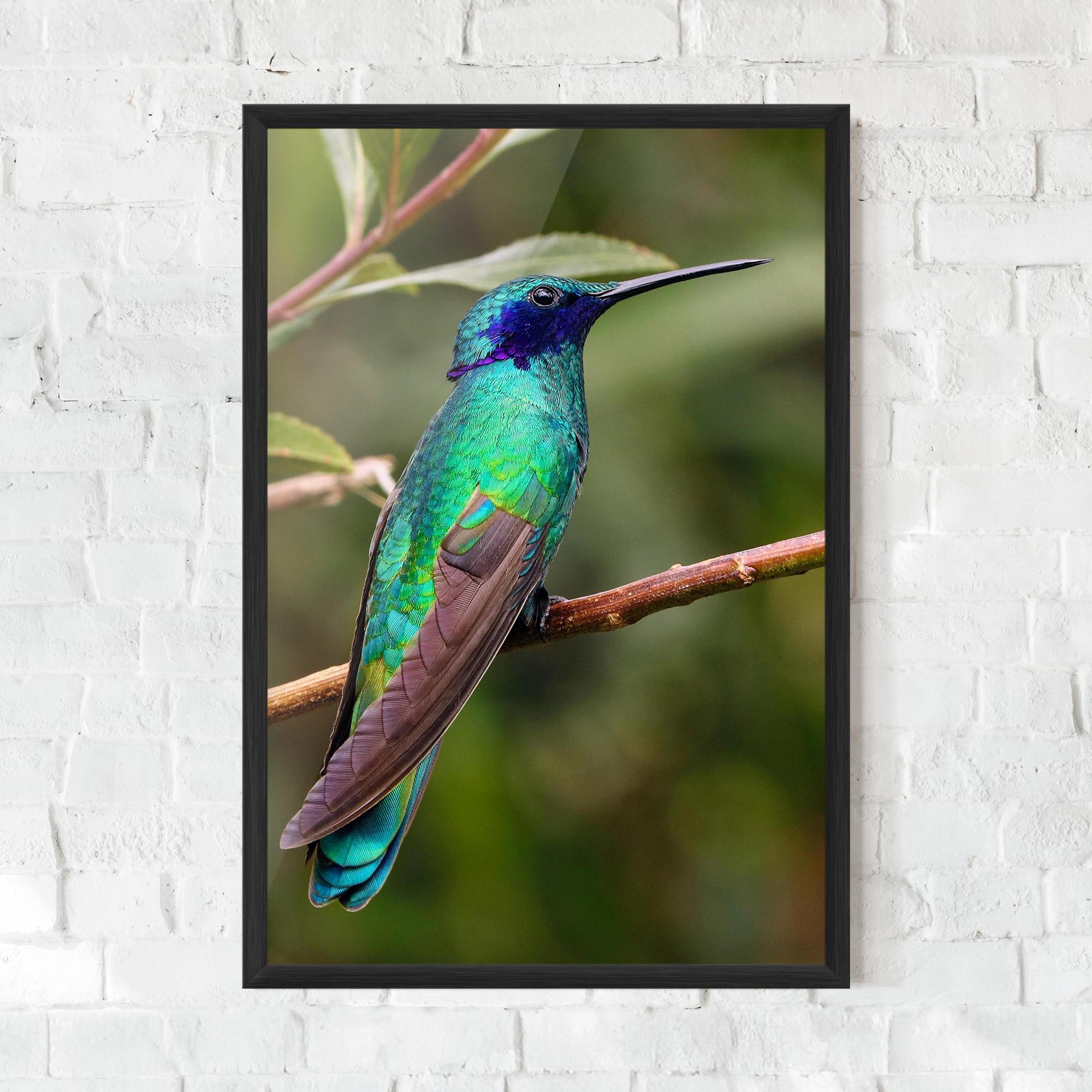 Gerahmte Poster Green Bird mockup 0