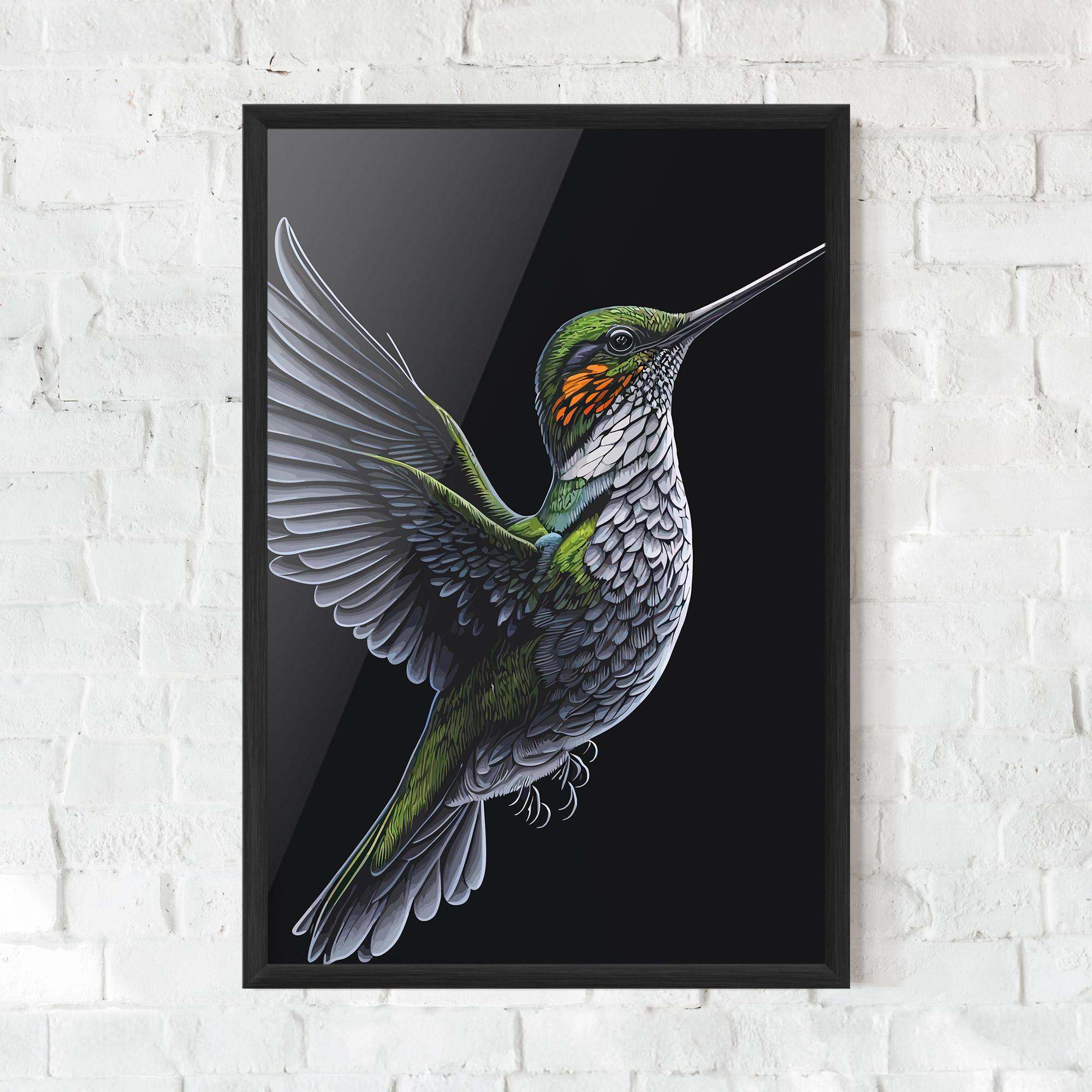 Gerahmte Poster Hummingbird mockup 0