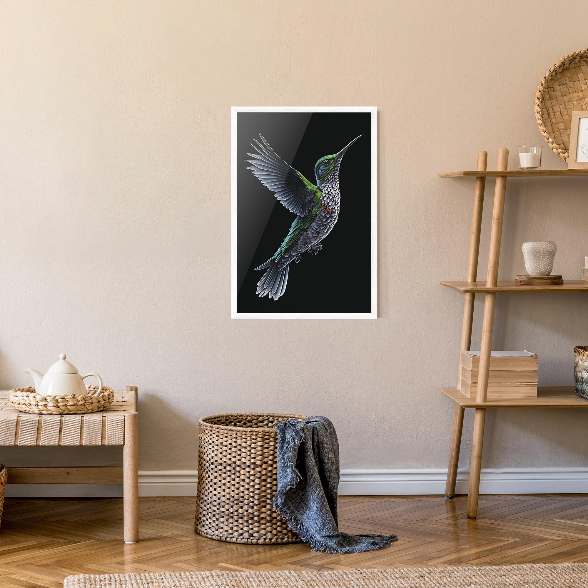 Gerahmte Poster Green Hummingbird mockup 9
