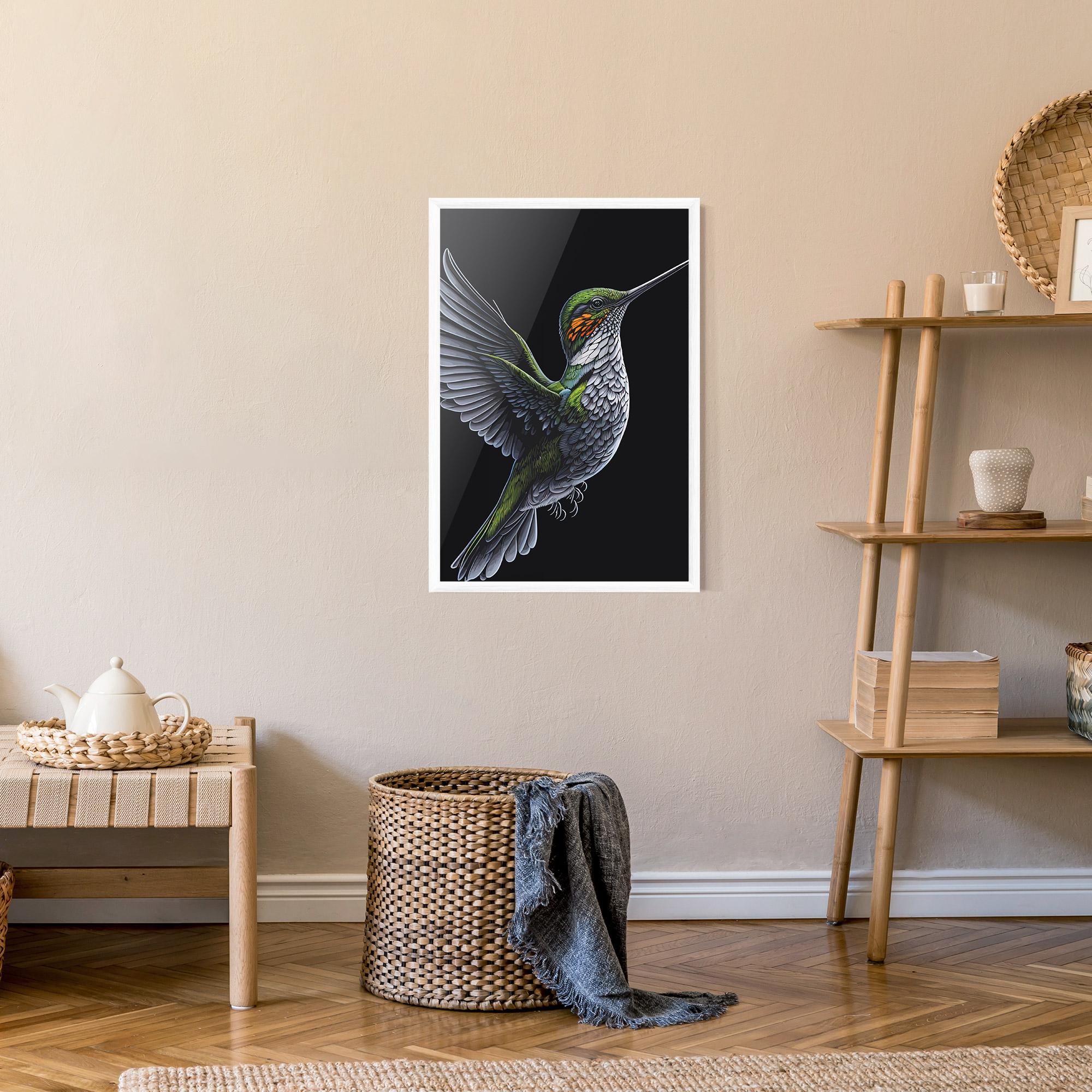 Gerahmte Poster Hummingbird mockup 9