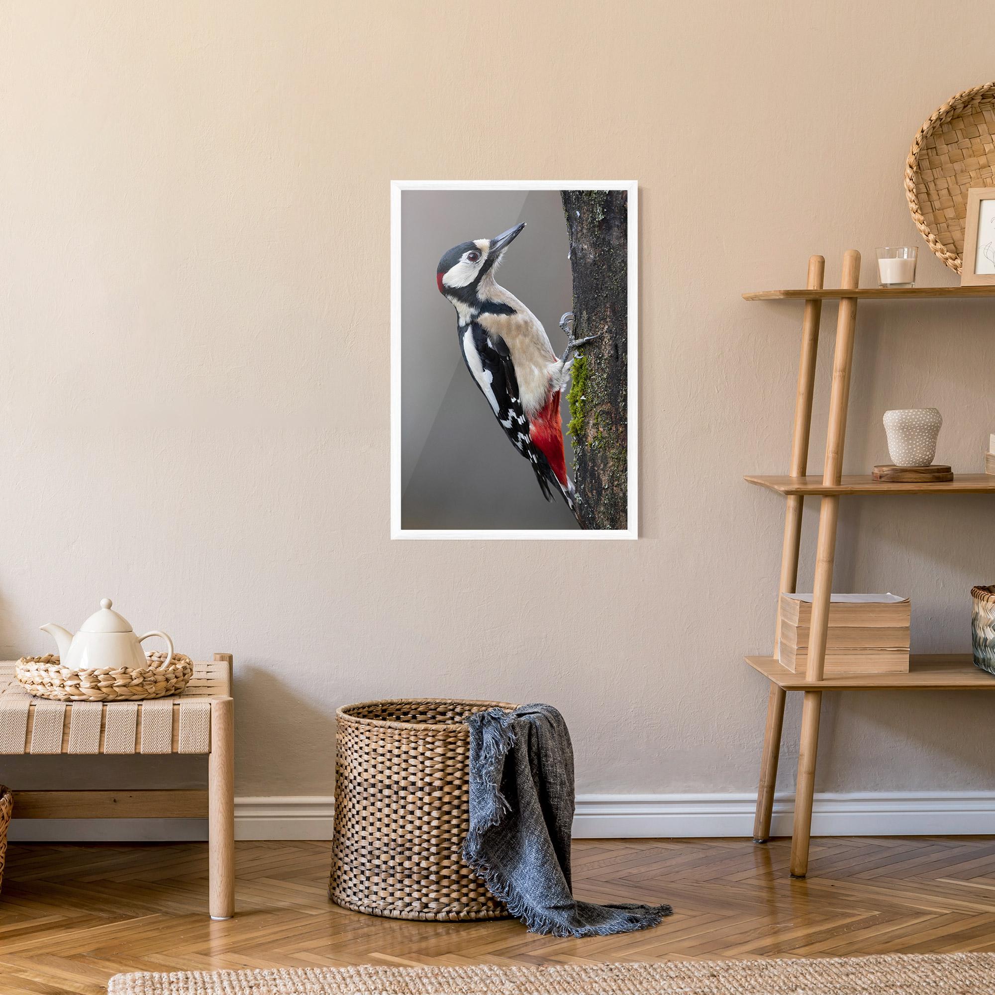 Gerahmte Poster Woodpecker mockup 9