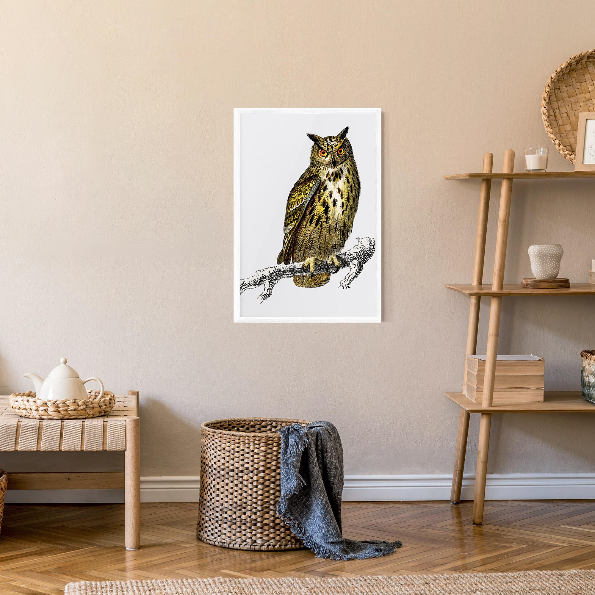 Gerahmte Poster Yellow Owl mockup 9