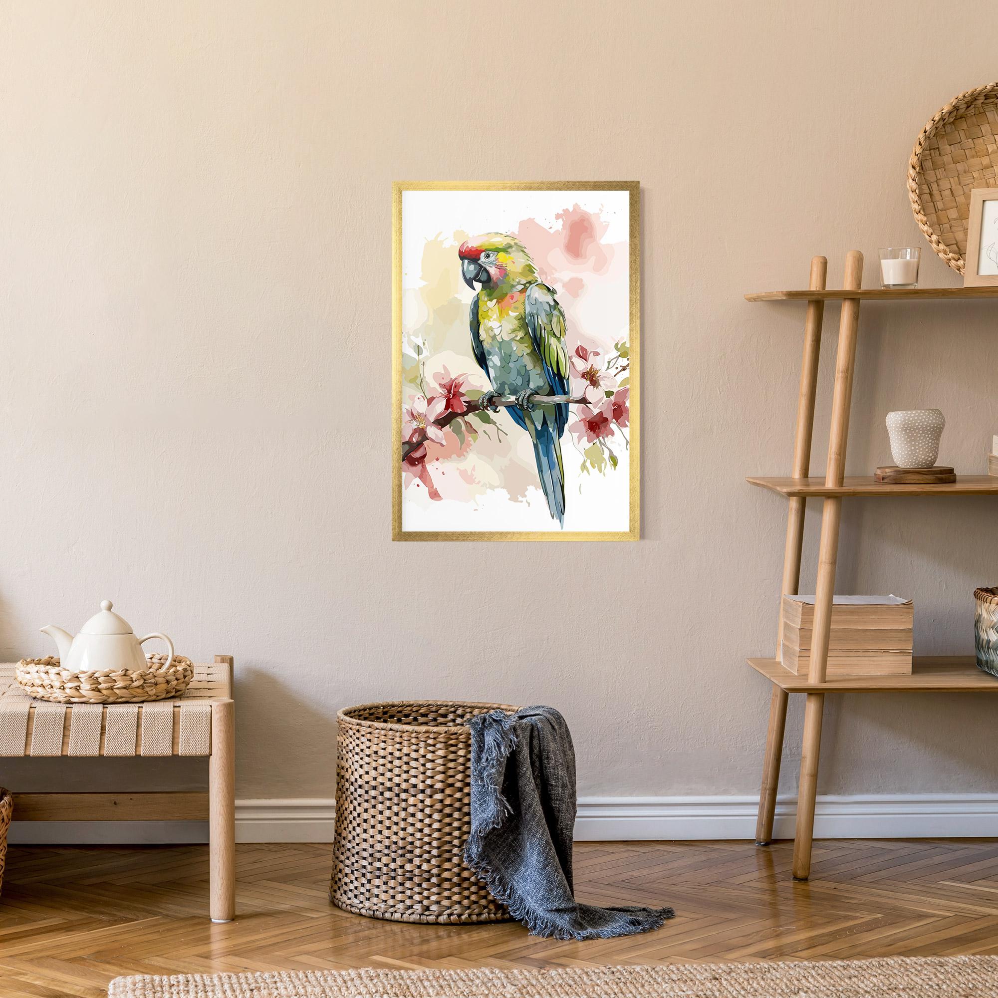 Gerahmte Poster Beautiful Parrot mockup 9