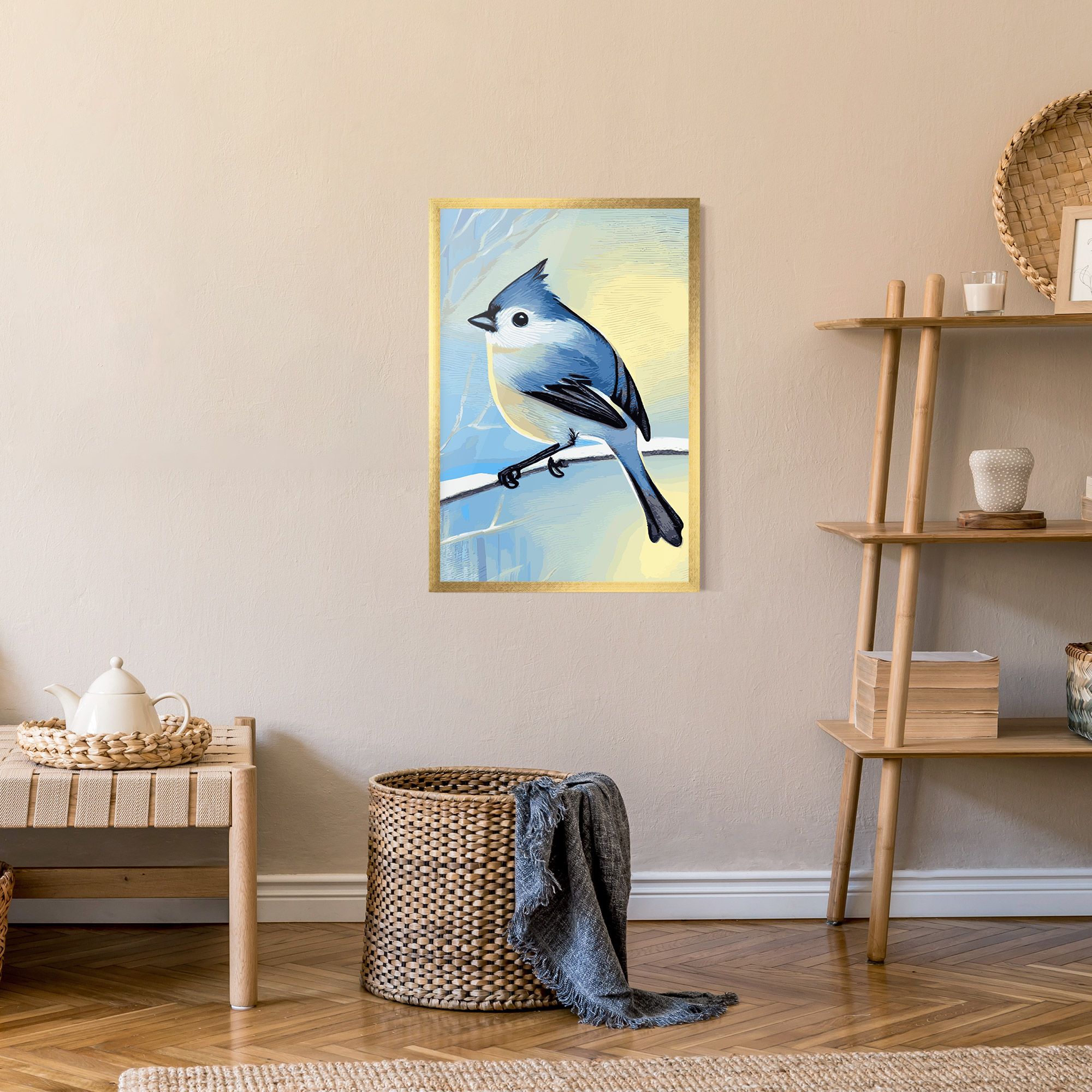 Bird Winter Painting mockup 9