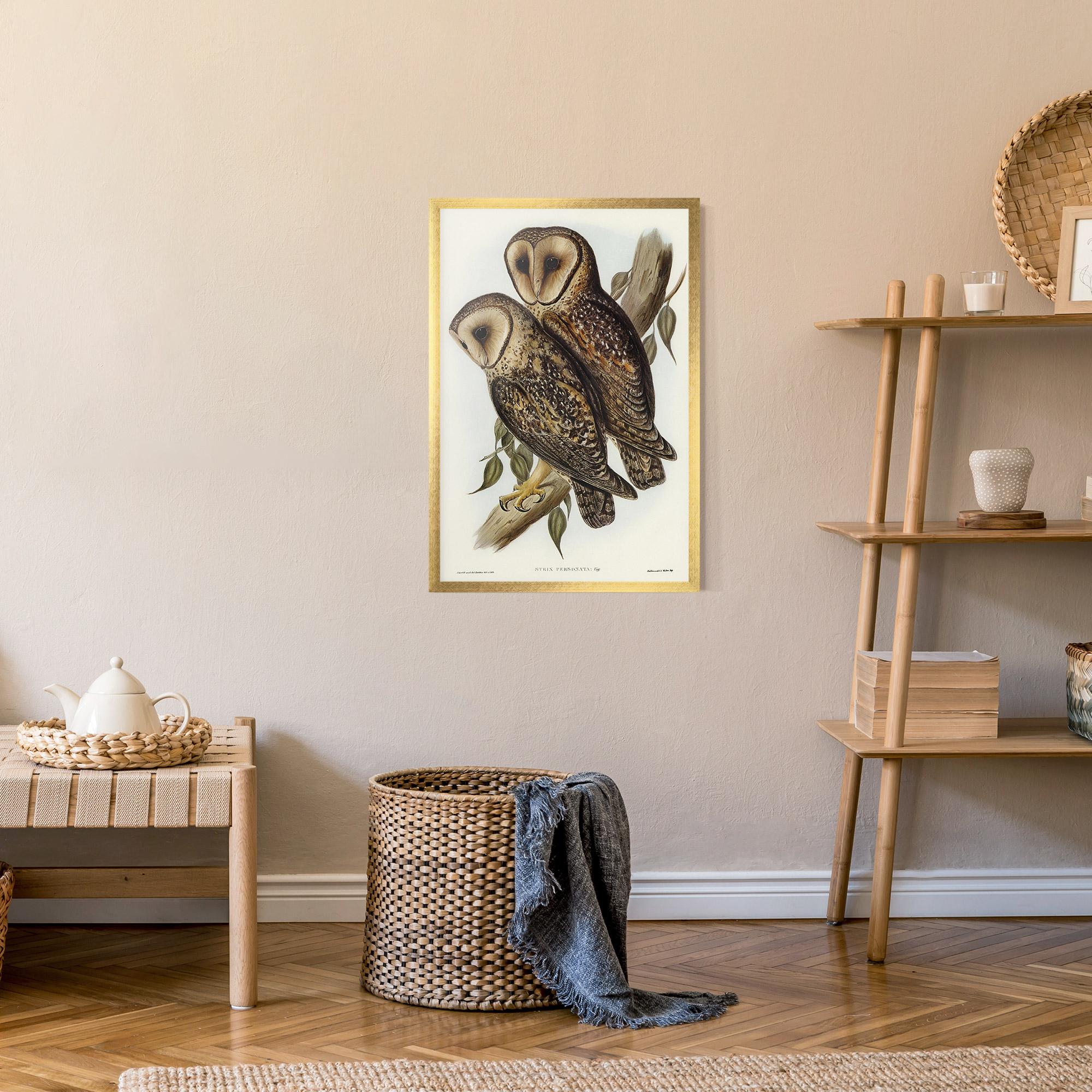 Gerahmte Poster Owl Family mockup 9