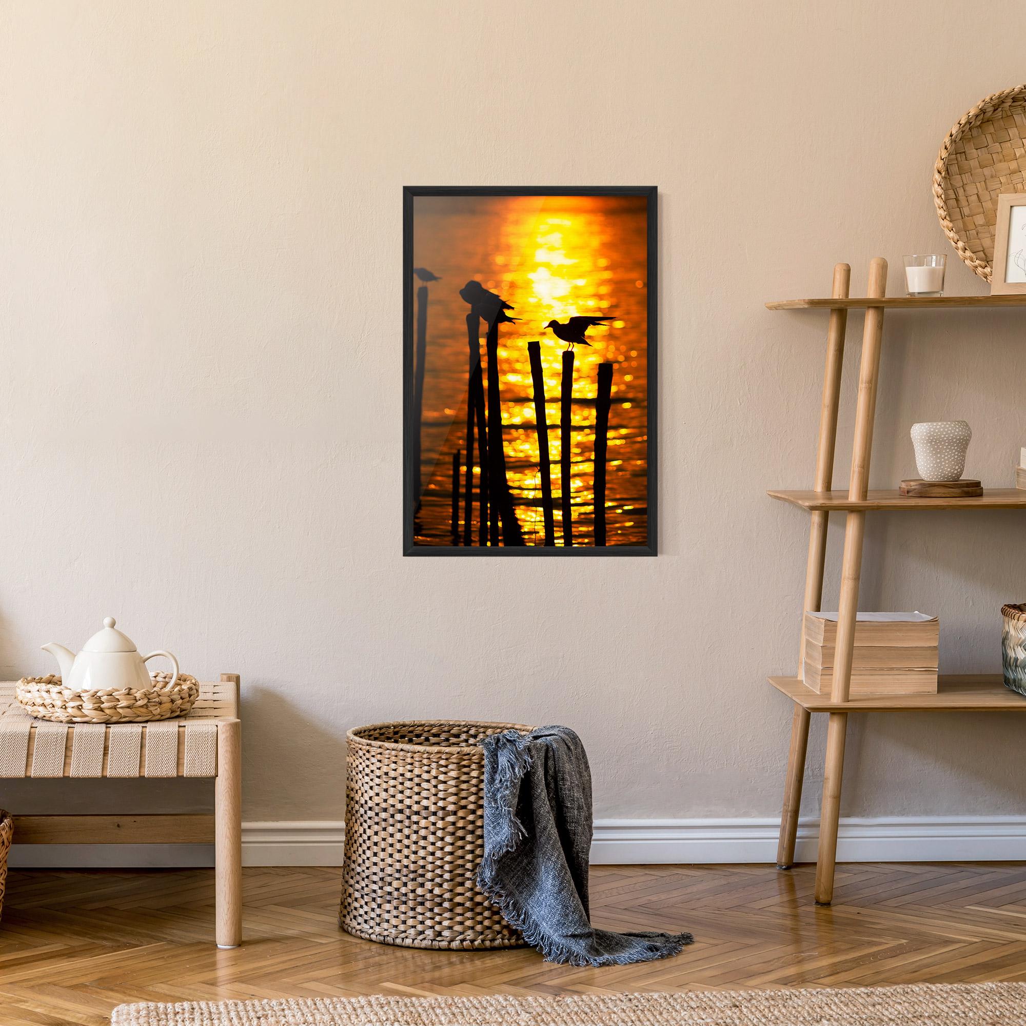 Gerahmte Poster Silhouettes Birds mockup 9