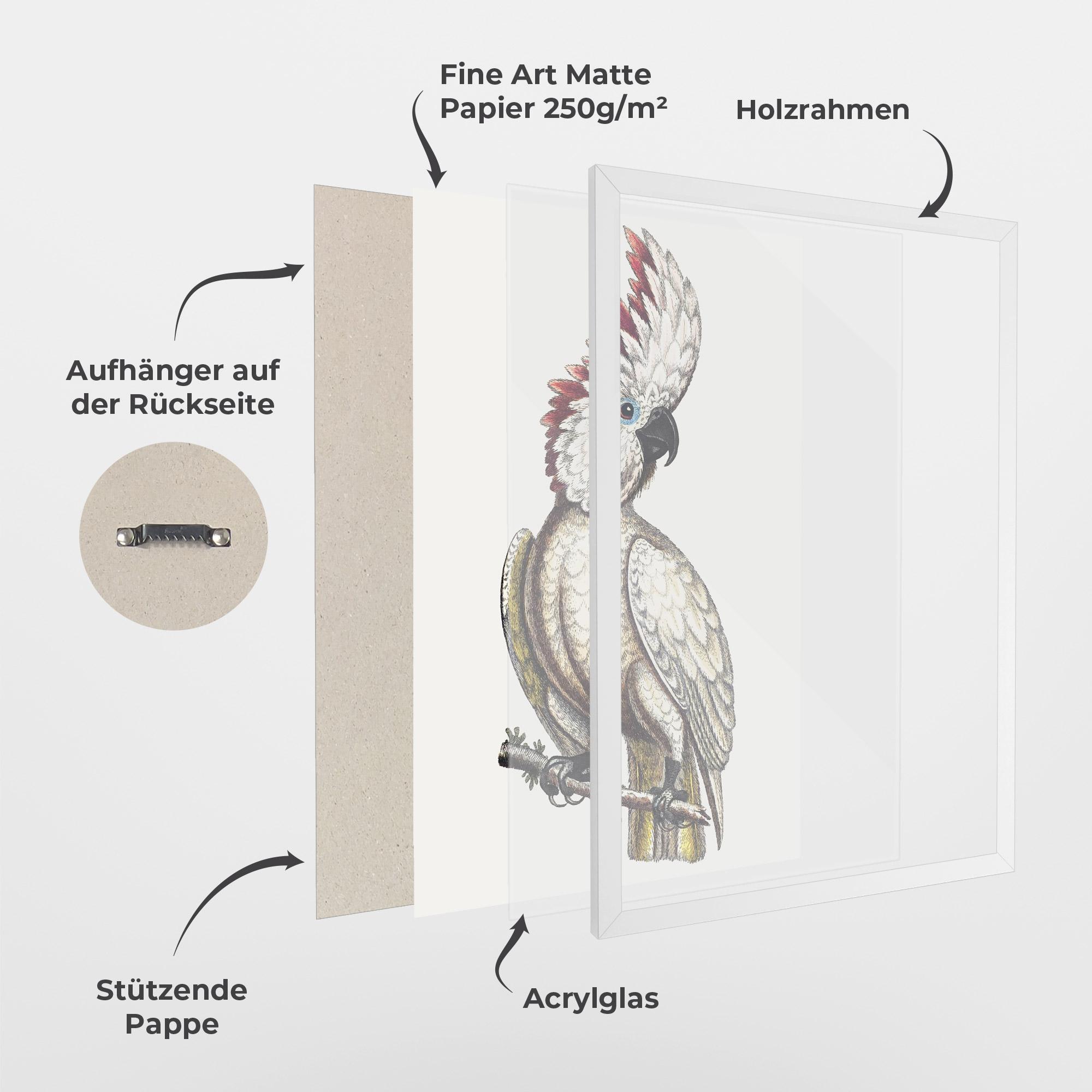 Gerahmte Poster Interesting Bird mockup 1