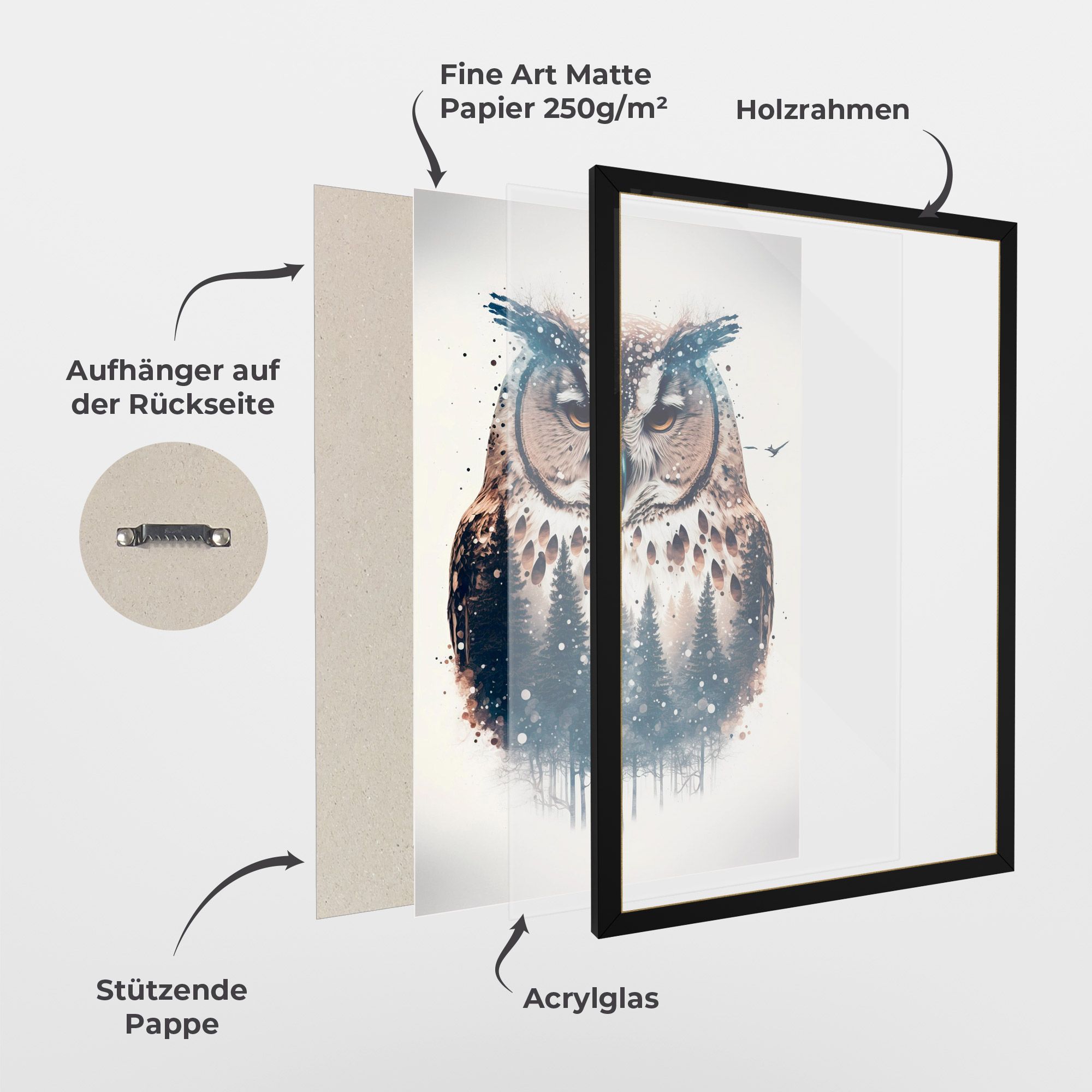 Owl Portrait mockup 1