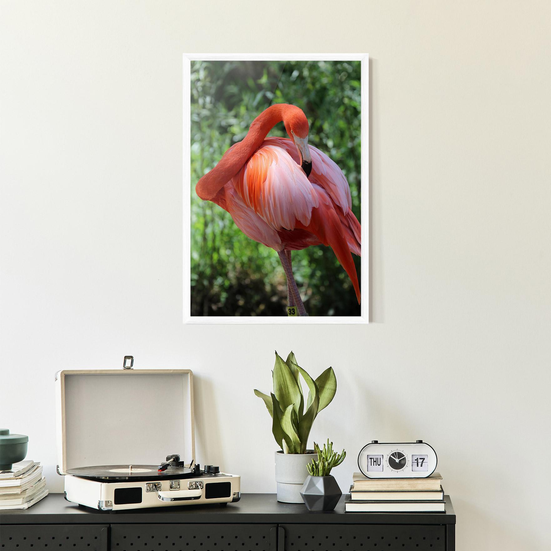 Gerahmte Poster Red Flamingo mockup 2