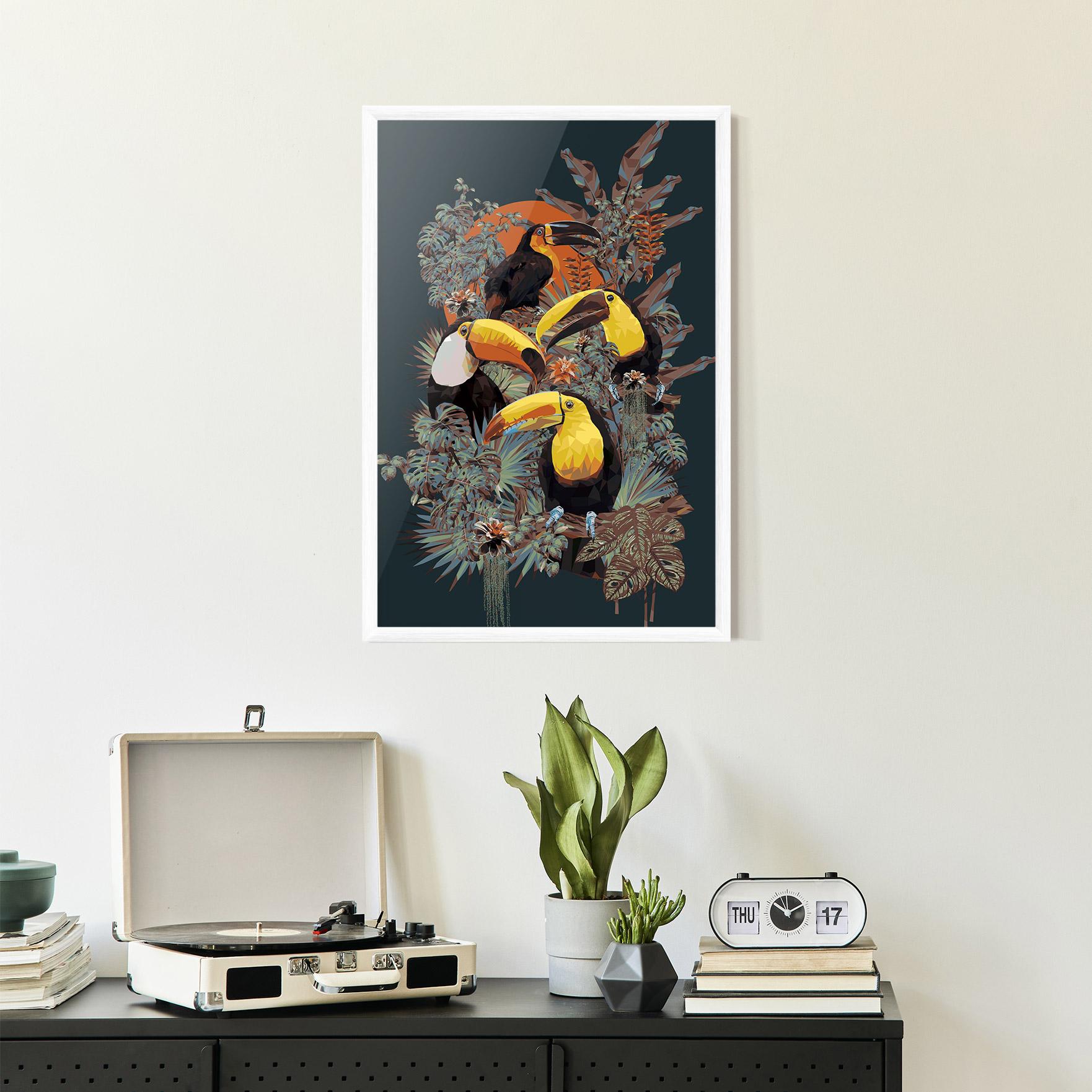 Gerahmte Poster Toucan Birds mockup 2