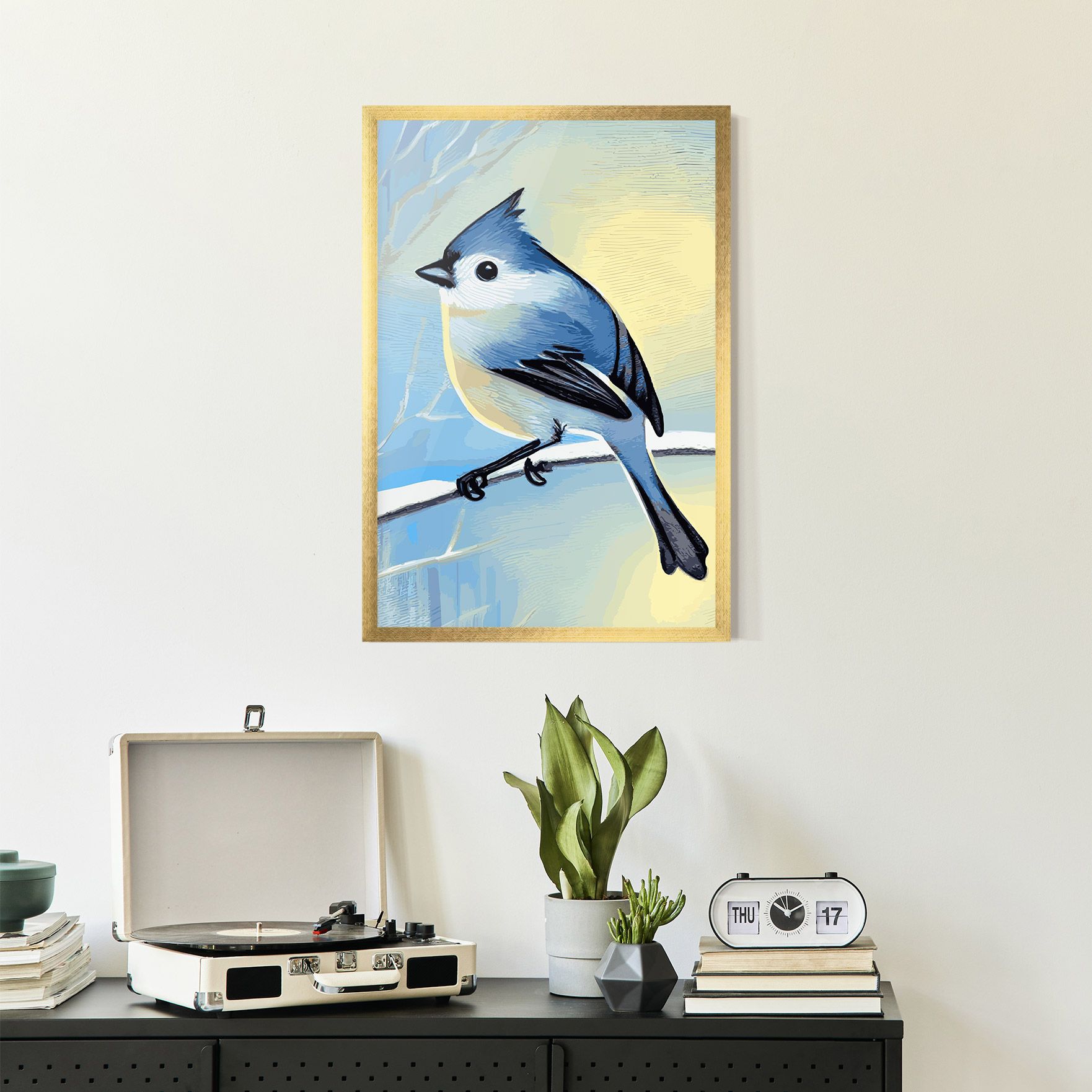 Bird Winter Painting mockup 2