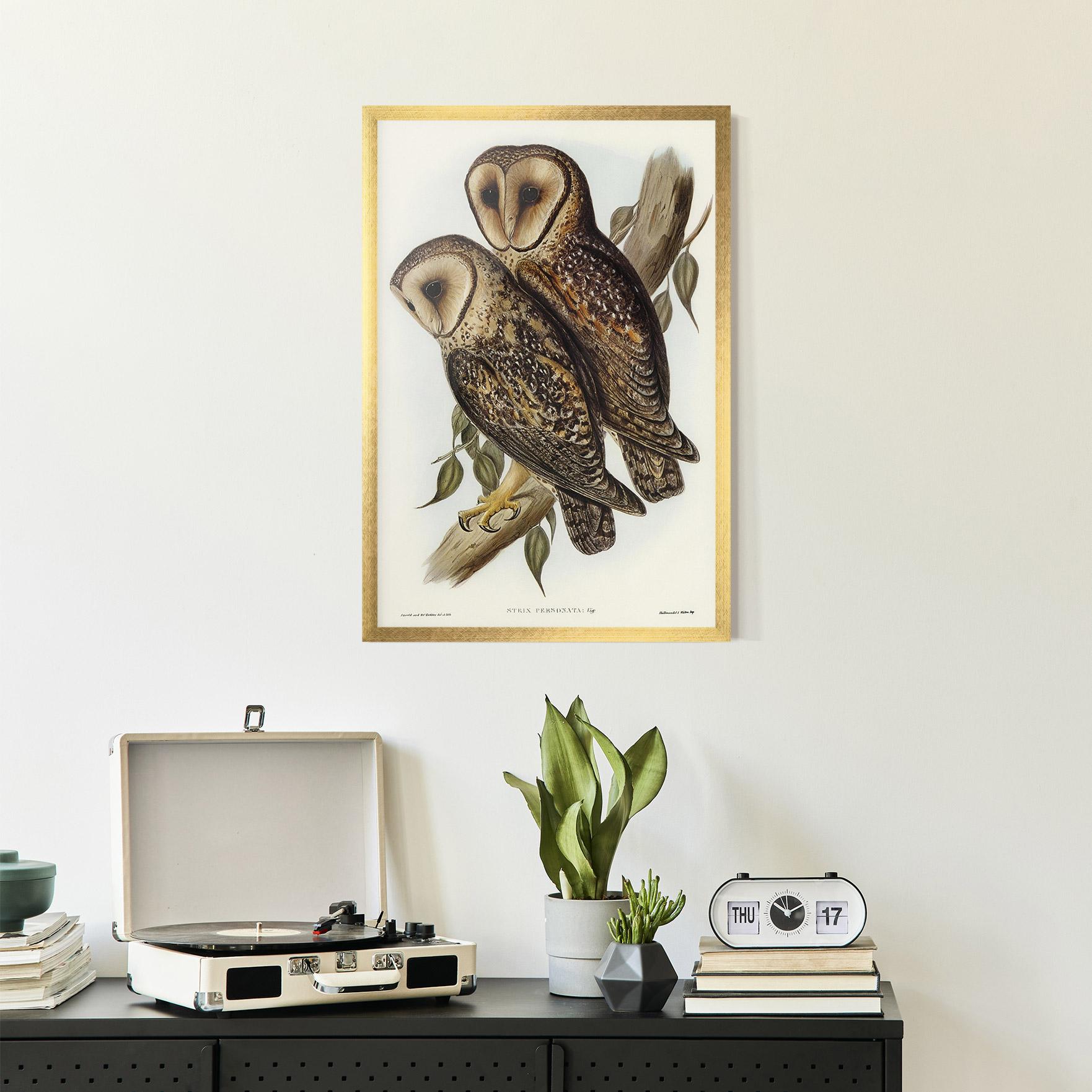 Gerahmte Poster Owl Family mockup 2