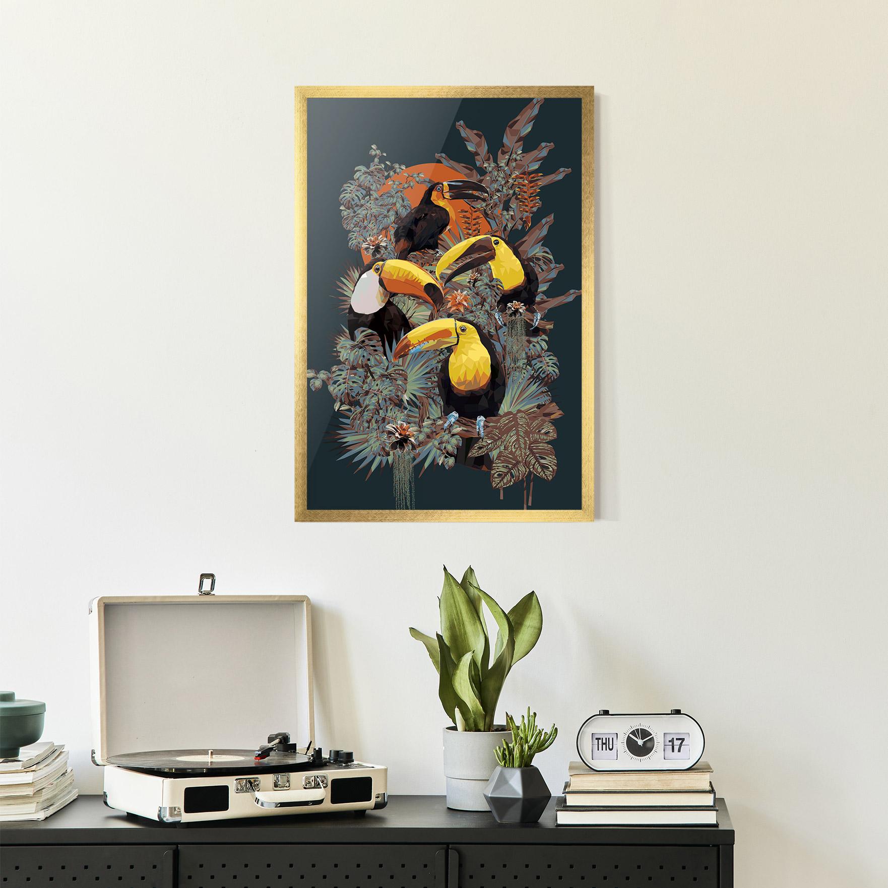 Gerahmte Poster Toucan Birds mockup 2