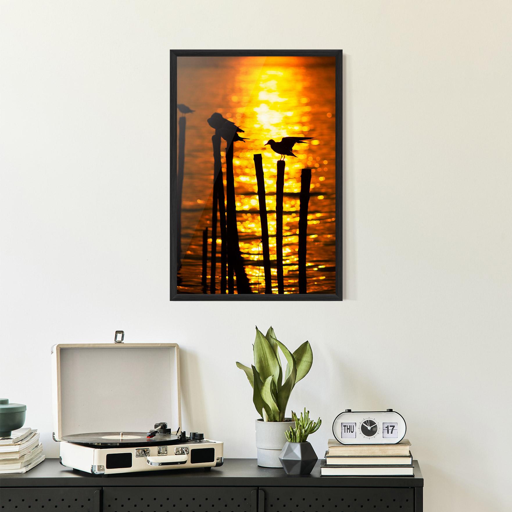 Gerahmte Poster Silhouettes Birds mockup 2