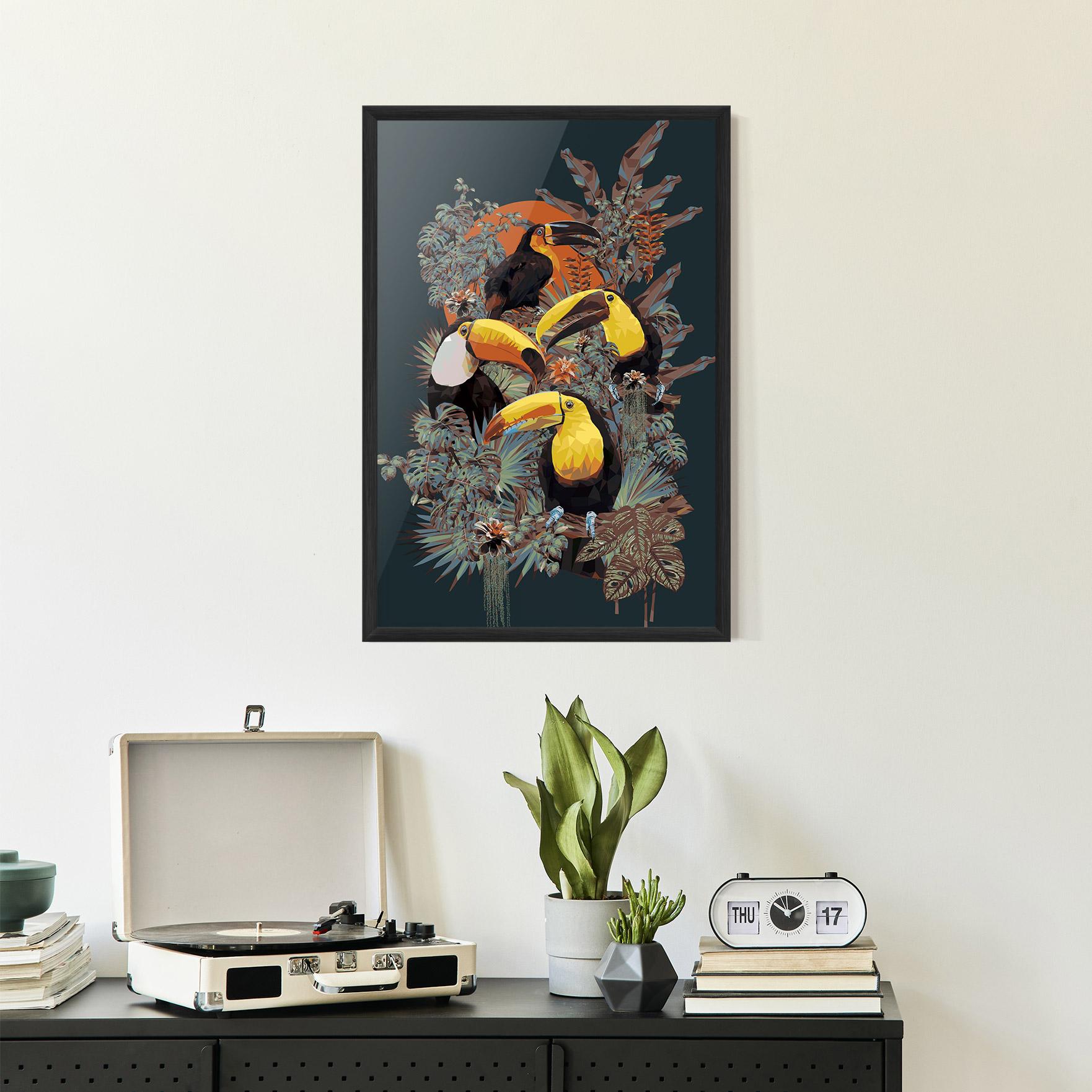 Gerahmte Poster Toucan Birds mockup 2