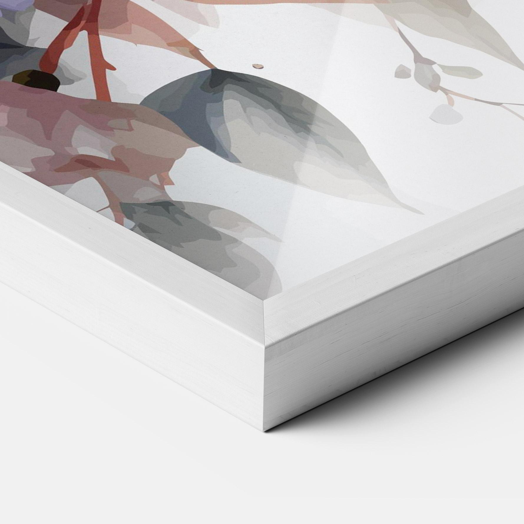 Gerahmte Poster Bird Pretty Blue mockup 3