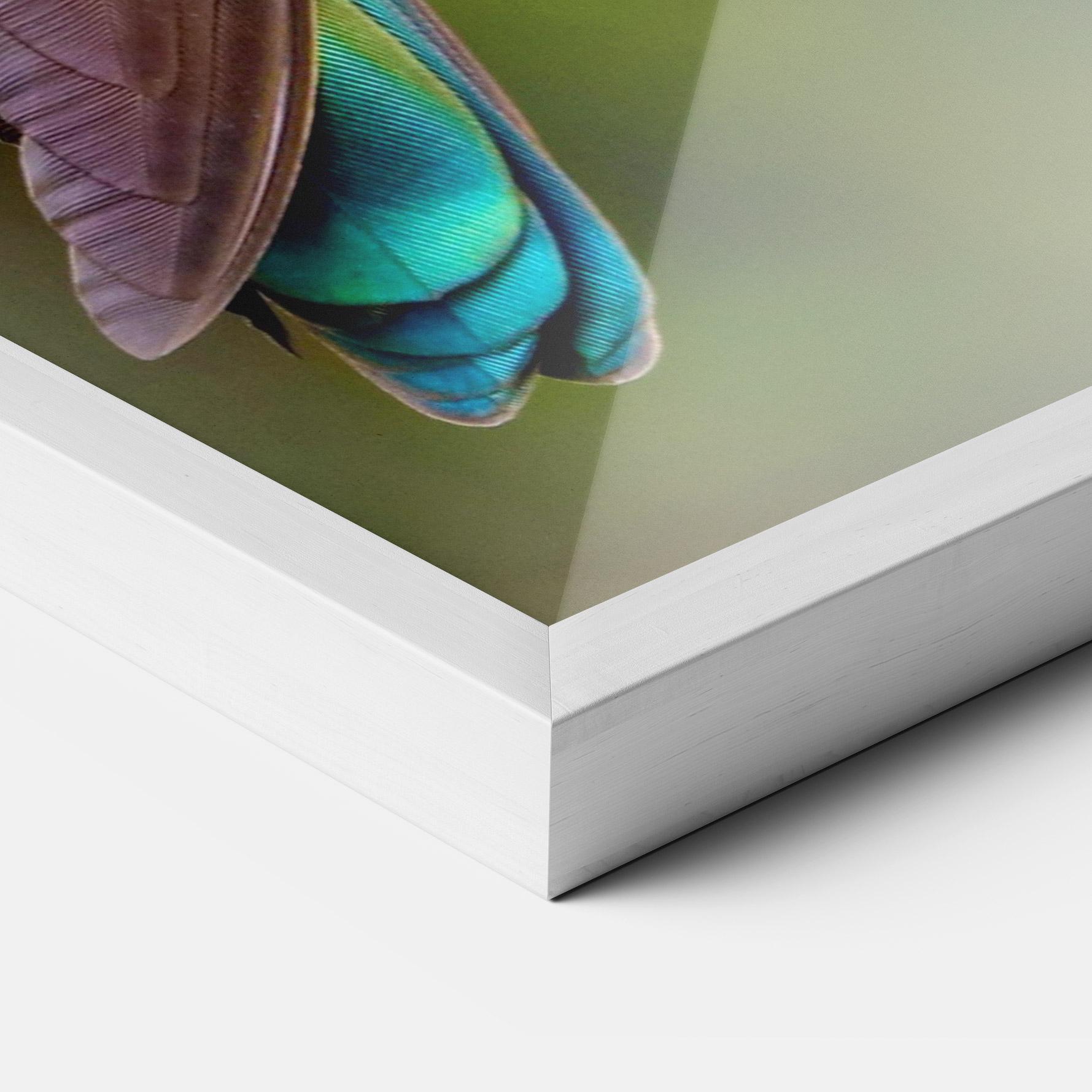 Gerahmte Poster Green Bird mockup 3