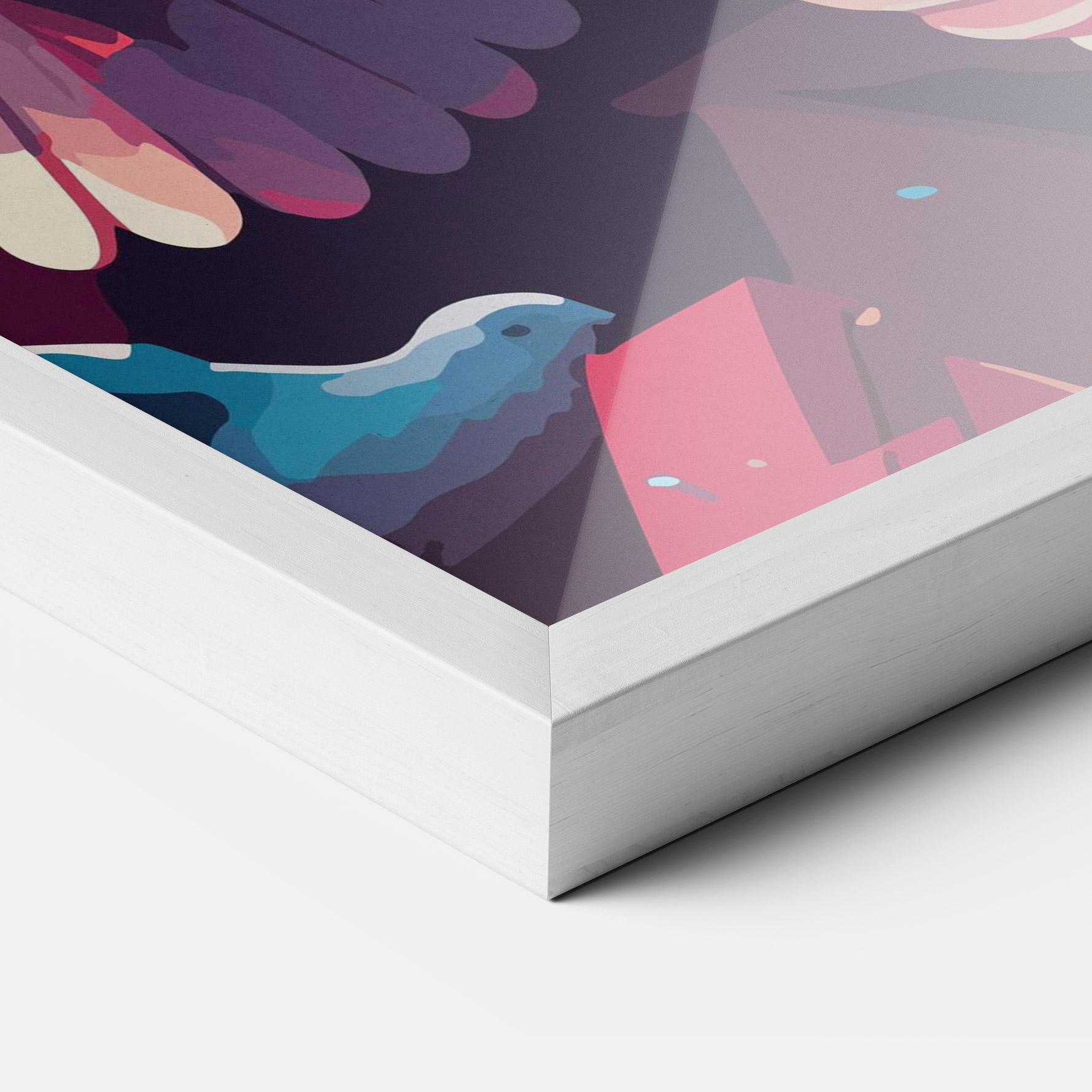 Gerahmte Poster Pretty Dove Family mockup 3